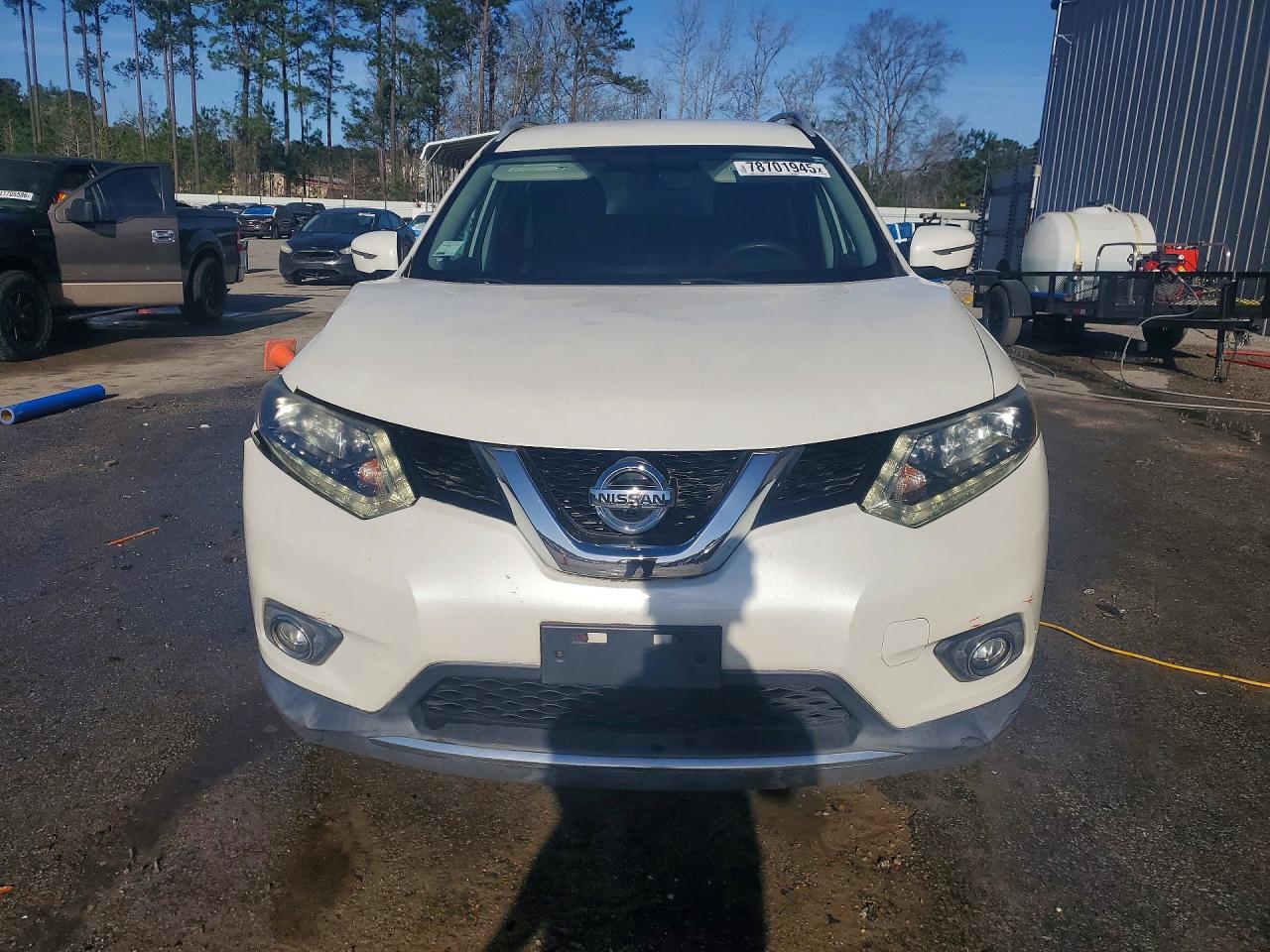2015 Nissan Rogue Sl White vin: 5N1AT2MV3FC769253