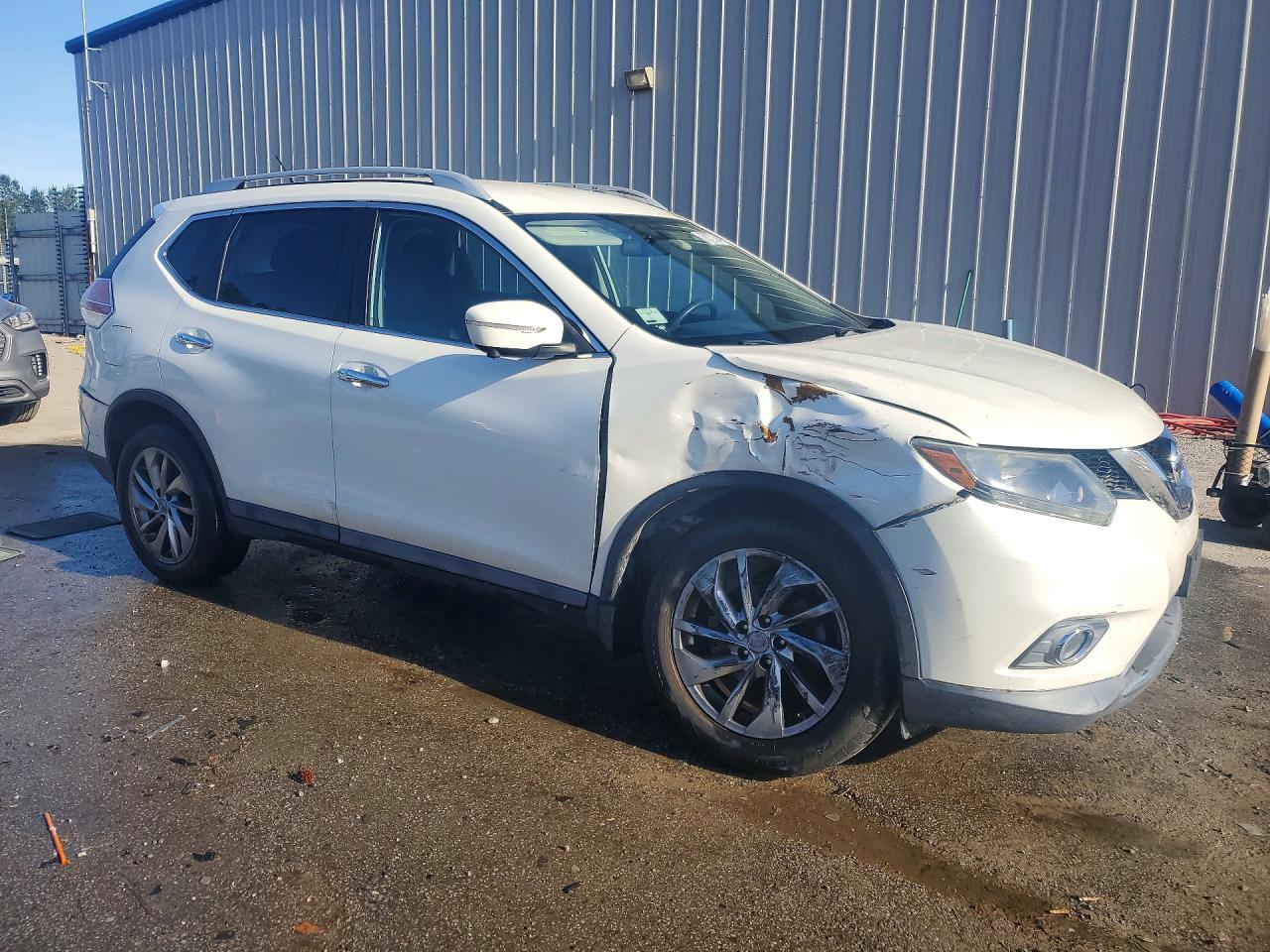 2015 Nissan Rogue Sl White vin: 5N1AT2MV3FC769253