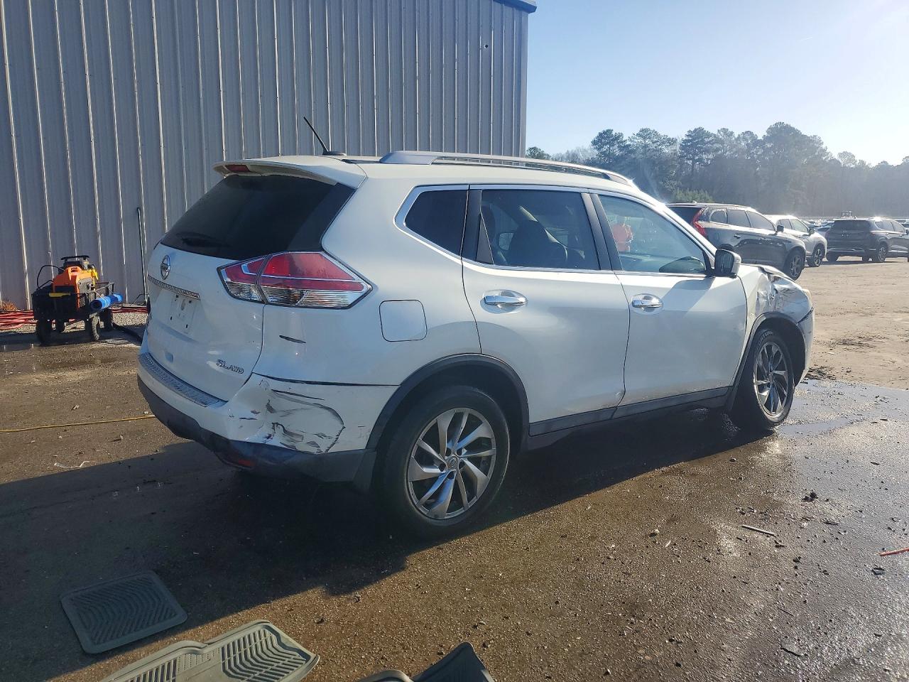 2015 Nissan Rogue Sl White vin: 5N1AT2MV3FC769253