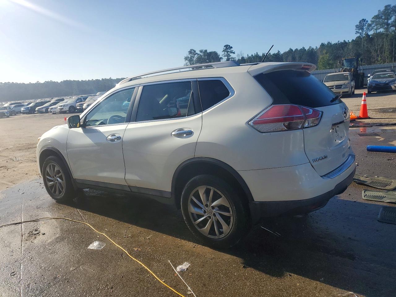 2015 Nissan Rogue Sl White vin: 5N1AT2MV3FC769253