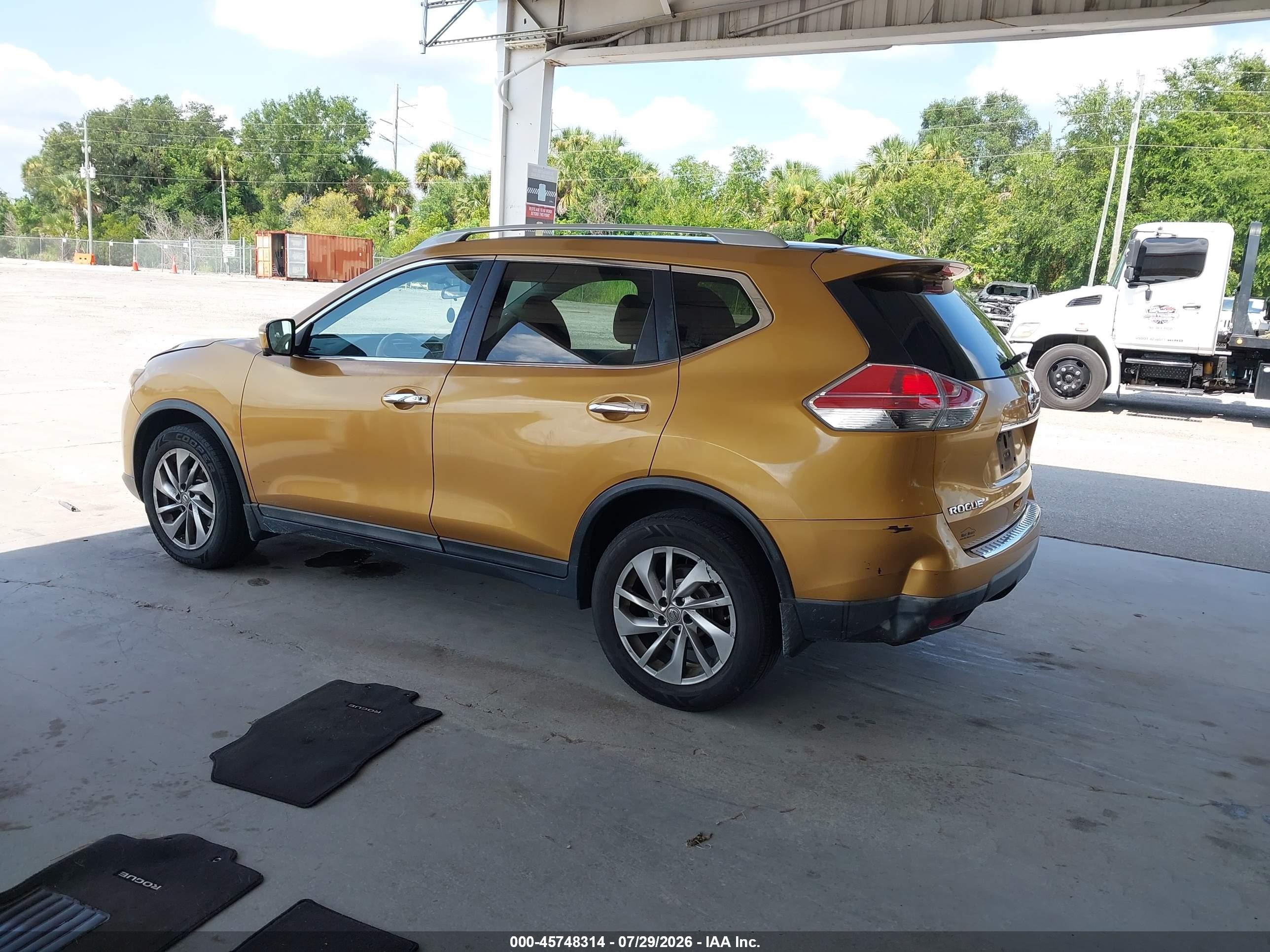 2015 Nissan Rogue Sl White vin: 5N1AT2MV3FC771925