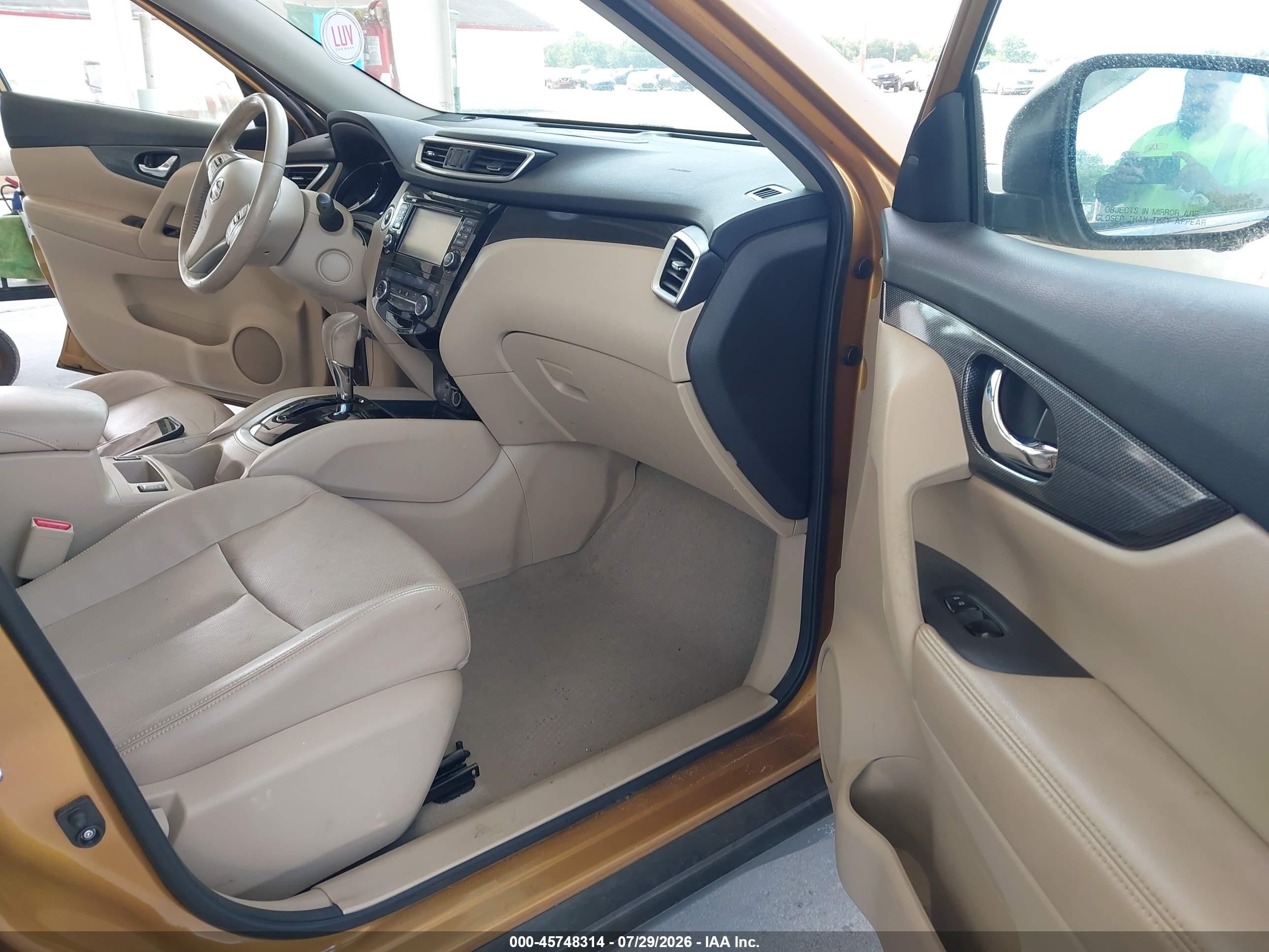 2015 Nissan Rogue Sl White vin: 5N1AT2MV3FC771925