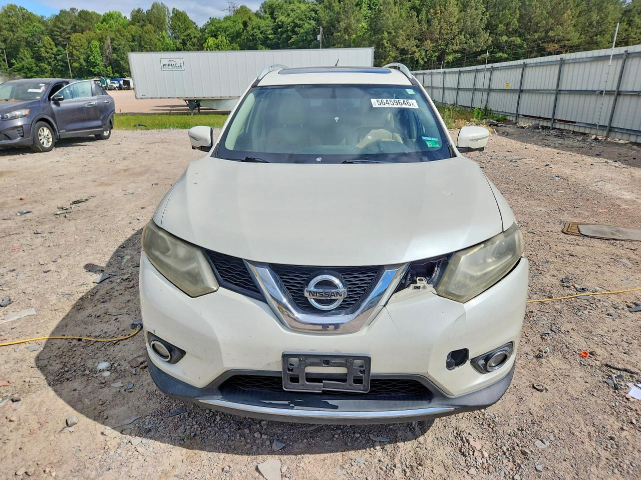 2015 Nissan Rogue Sl Cream vin: 5N1AT2MV3FC776056