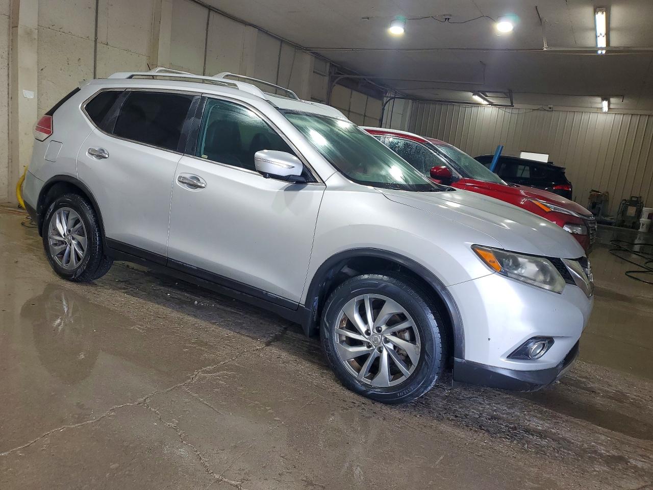 2015 Nissan Rogue Sl Silver vin: 5N1AT2MV3FC795738