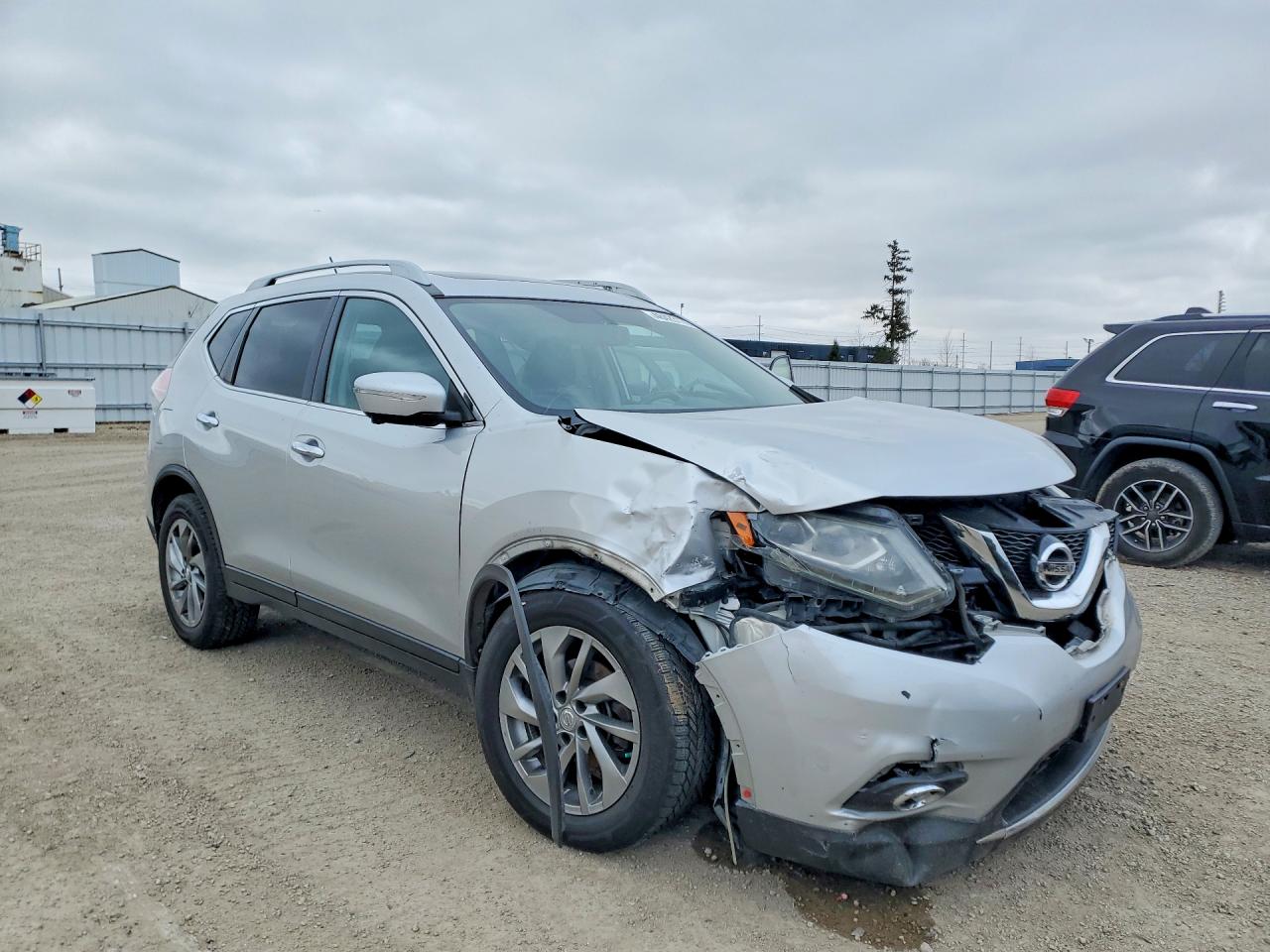 2015 Nissan Rogue Sl Silver vin: 5N1AT2MV3FC798316