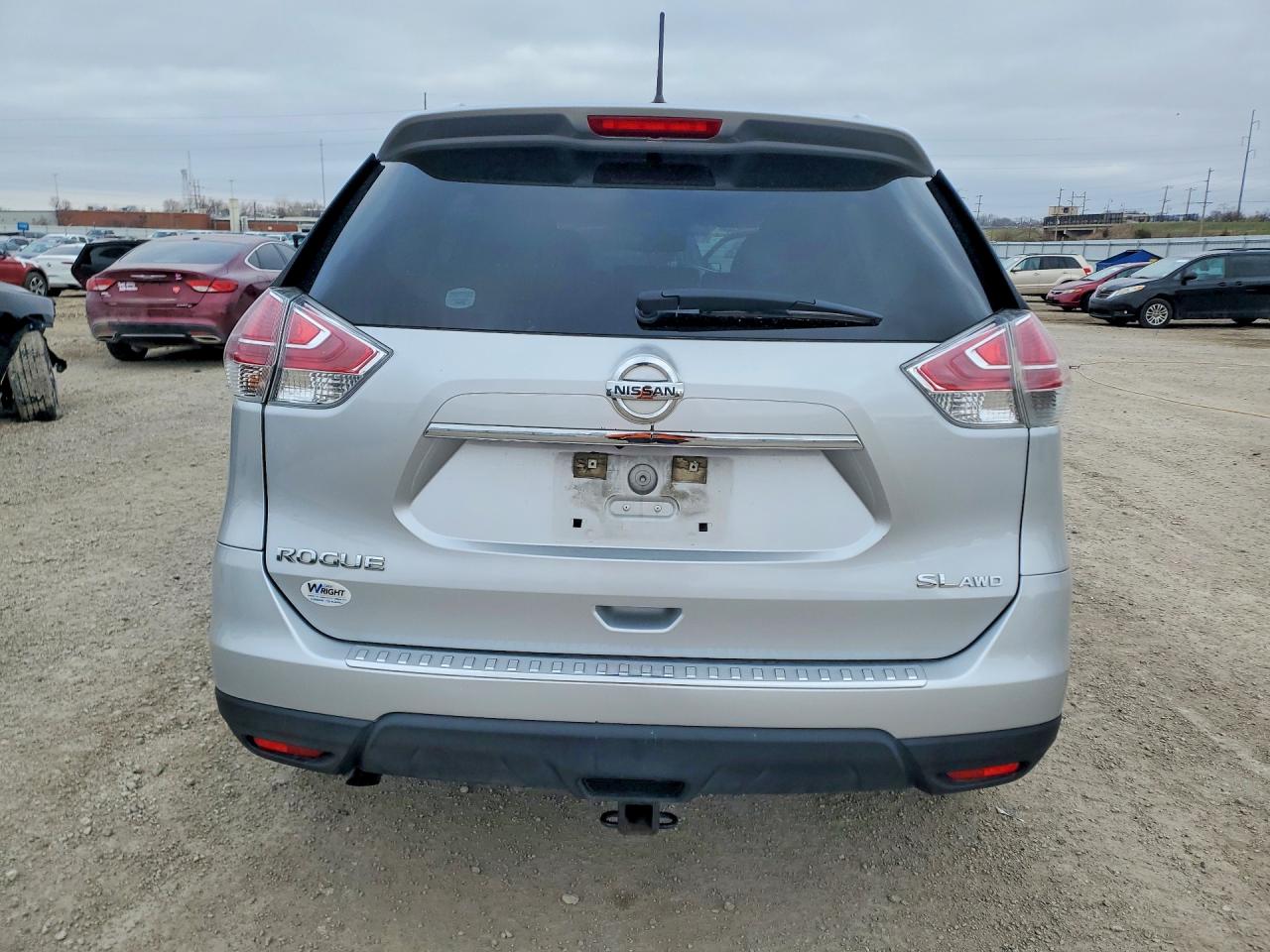 2015 Nissan Rogue Sl Silver vin: 5N1AT2MV3FC798316