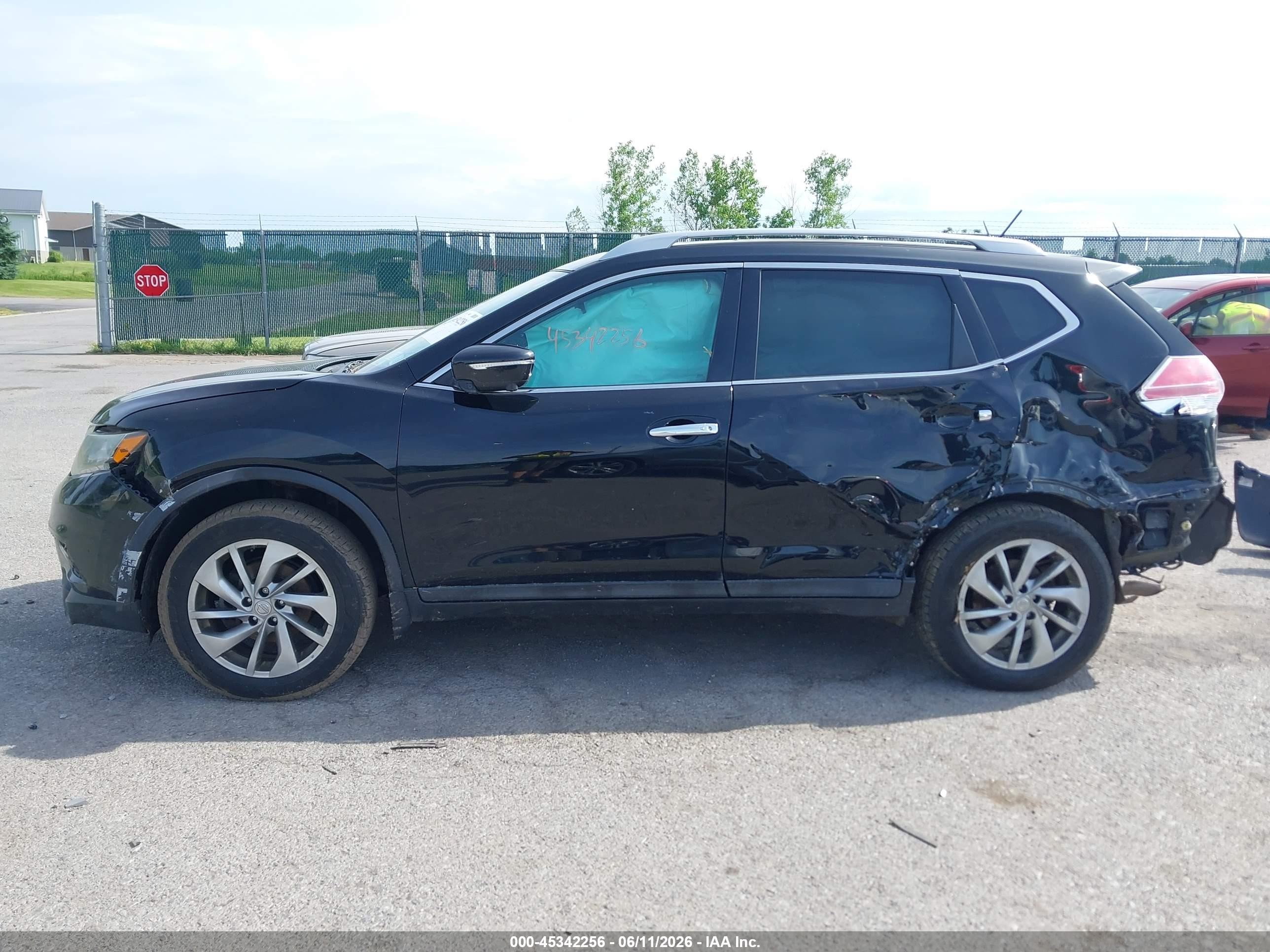 2015 Nissan Rogue Sl Black vin: 5N1AT2MV3FC801067