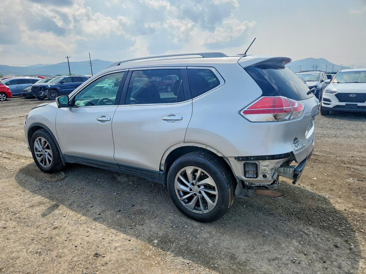 2015 Nissan Rogue Sl Silver vin: 5N1AT2MV3FC808827