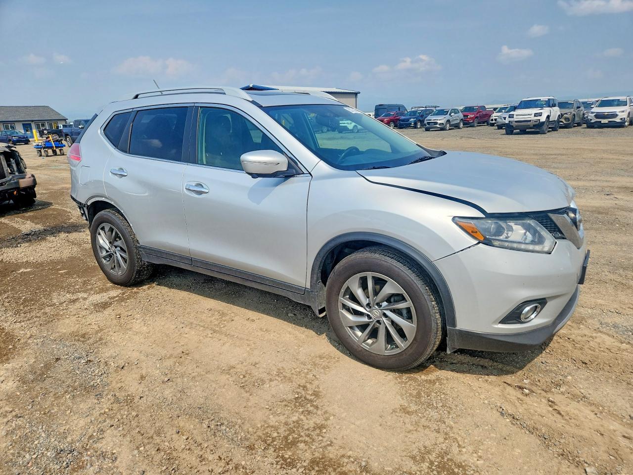 2015 Nissan Rogue Sl Silver vin: 5N1AT2MV3FC808827