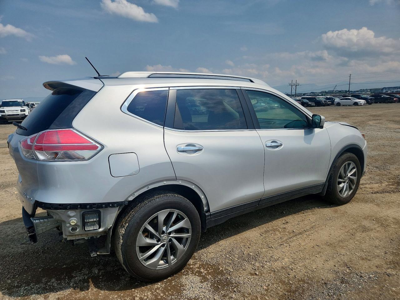 2015 Nissan Rogue Sl Silver vin: 5N1AT2MV3FC808827