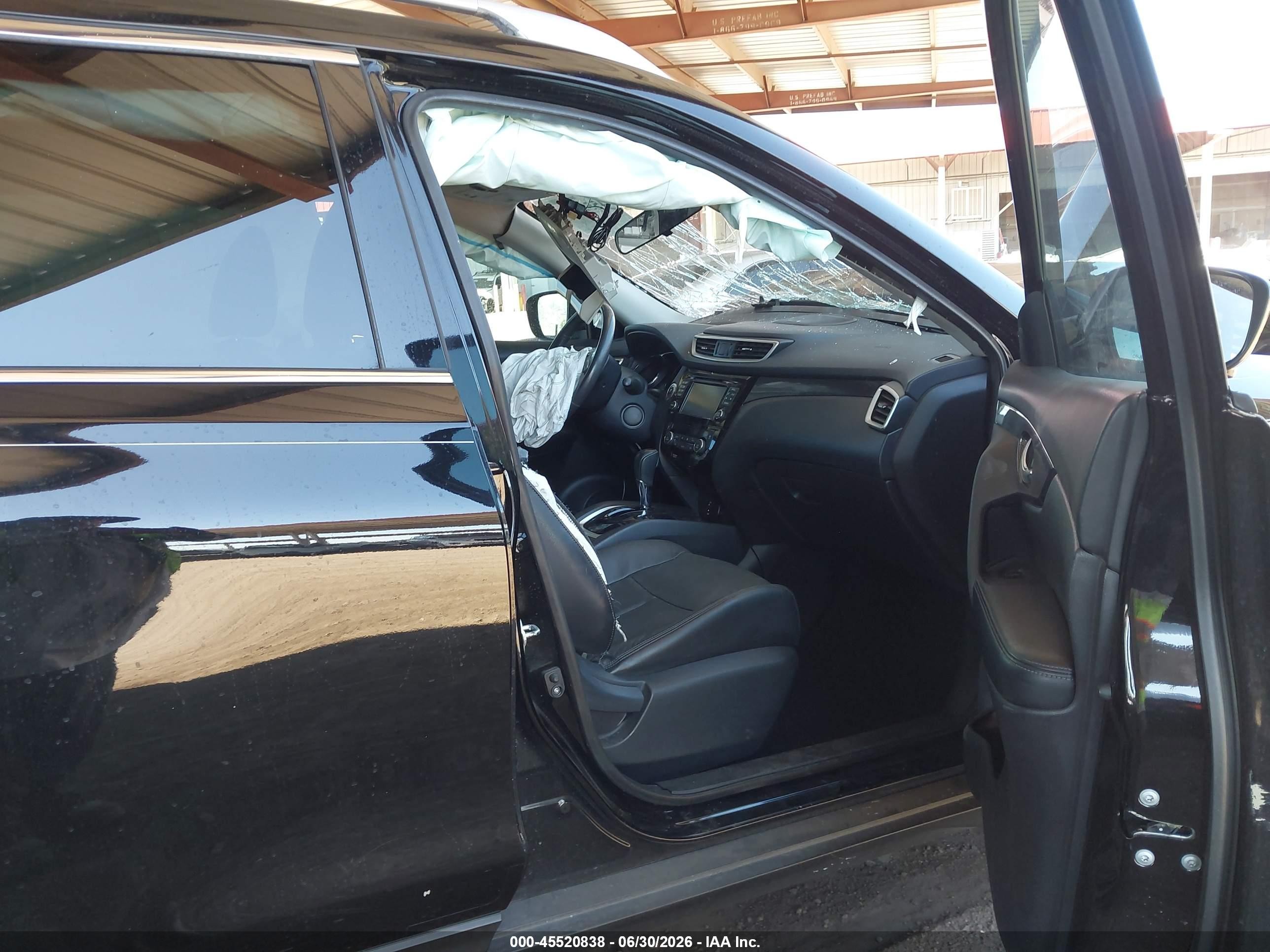 2015 Nissan Rogue Sl Black vin: 5N1AT2MV3FC813204