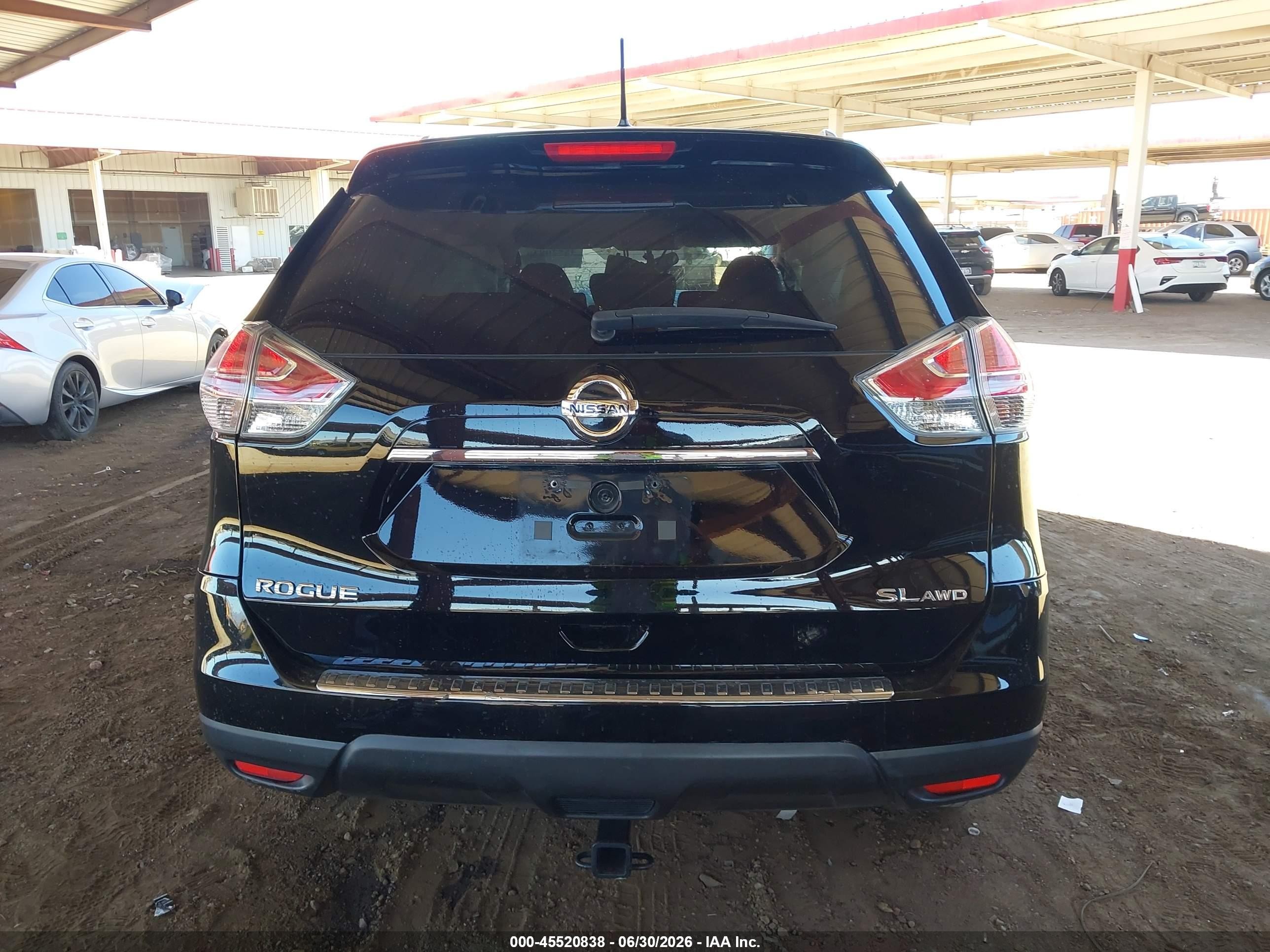 2015 Nissan Rogue Sl Black vin: 5N1AT2MV3FC813204