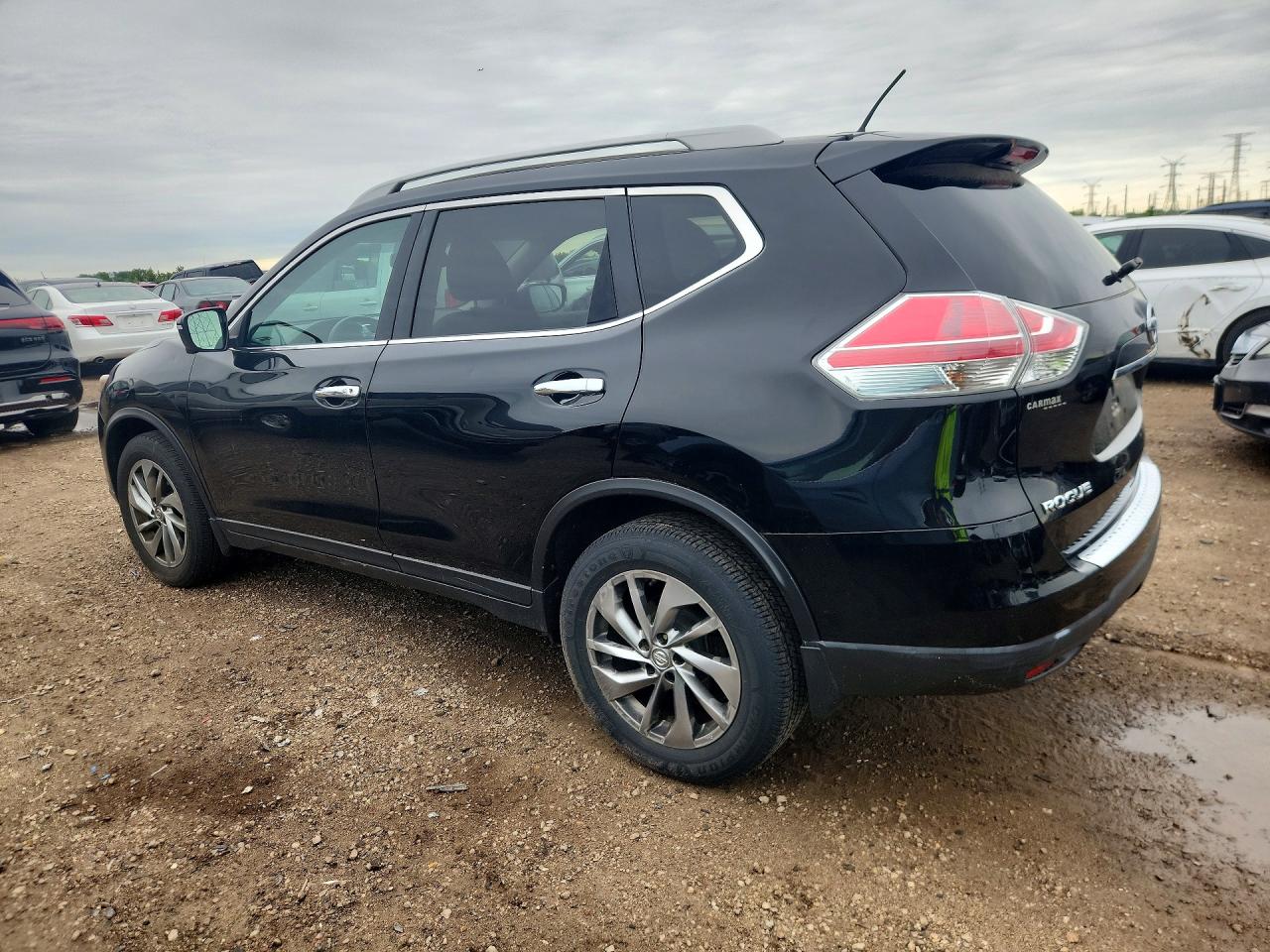 2015 Nissan Rogue Sl Black vin: 5N1AT2MV3FC823571
