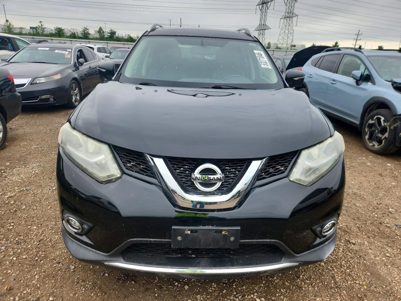 2015 Nissan Rogue Sl Black vin: 5N1AT2MV3FC823571