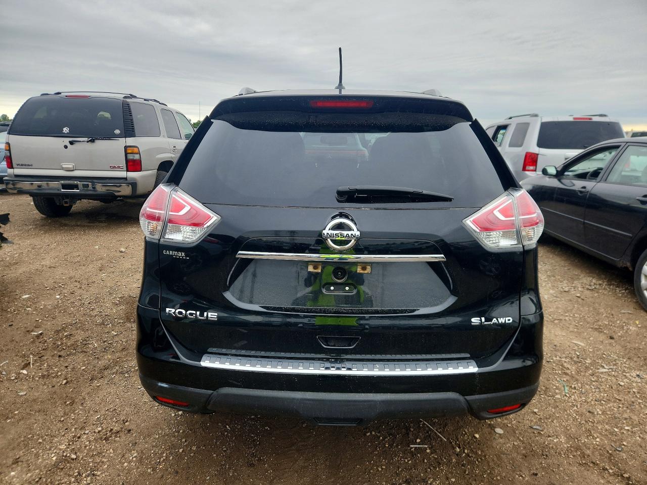 2015 Nissan Rogue Sl Black vin: 5N1AT2MV3FC823571