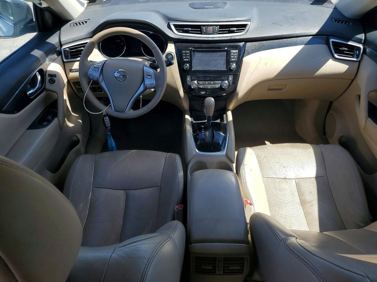 2015 Nissan Rogue Sl White vin: 5N1AT2MV3FC824851