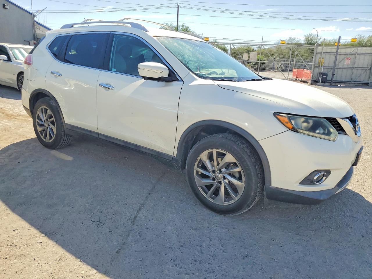2015 Nissan Rogue Sl White vin: 5N1AT2MV3FC824851