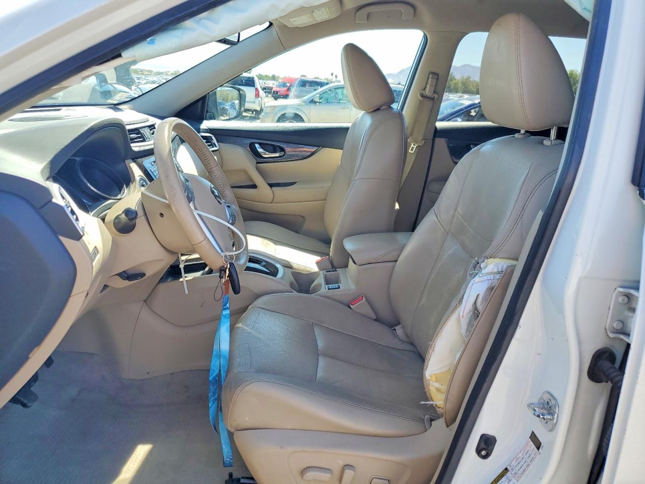 2015 Nissan Rogue Sl White vin: 5N1AT2MV3FC824851