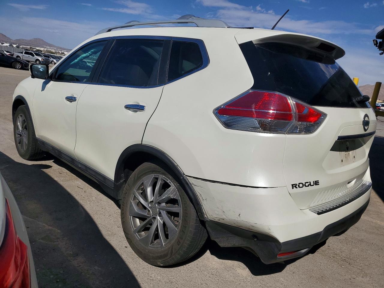 2015 Nissan Rogue Sl White vin: 5N1AT2MV3FC824851