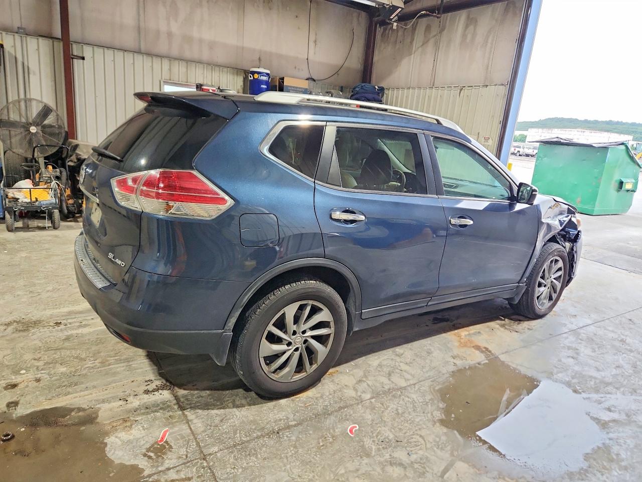 2015 Nissan Rogue Blue vin: 5N1AT2MV3FC828043