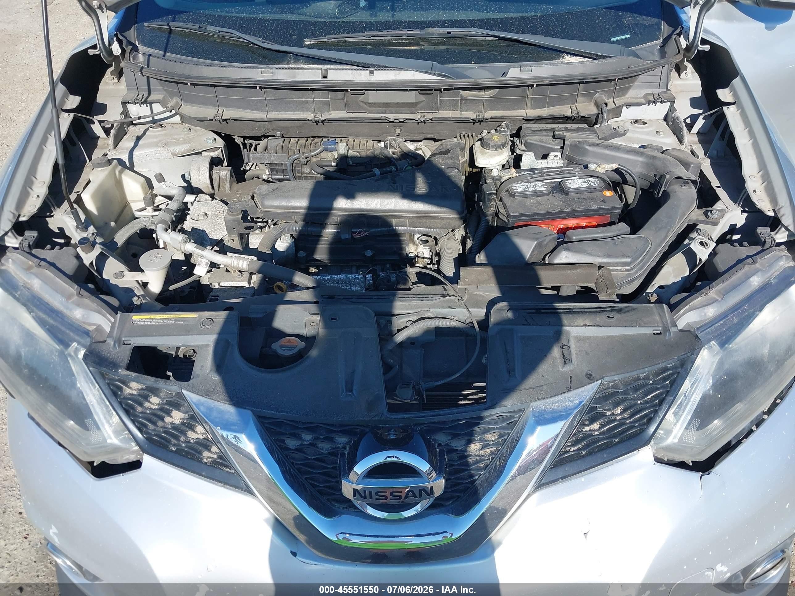 2015 Nissan Rogue Sv Серебряный vin: 5N1AT2MV3FC836238