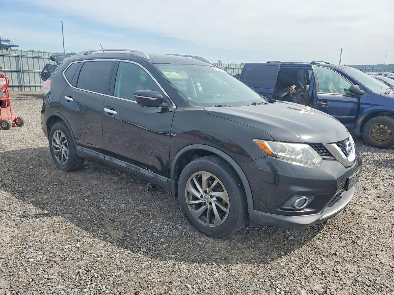 2015 Nissan Rogue Sl Черный vin: 5N1AT2MV3FC837566