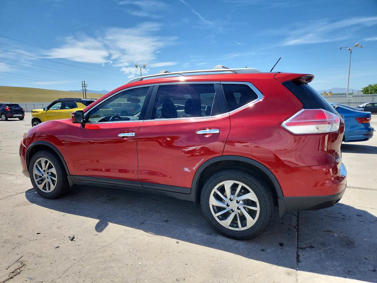 2015 Nissan Rogue Sl Red vin: 5N1AT2MV3FC839091