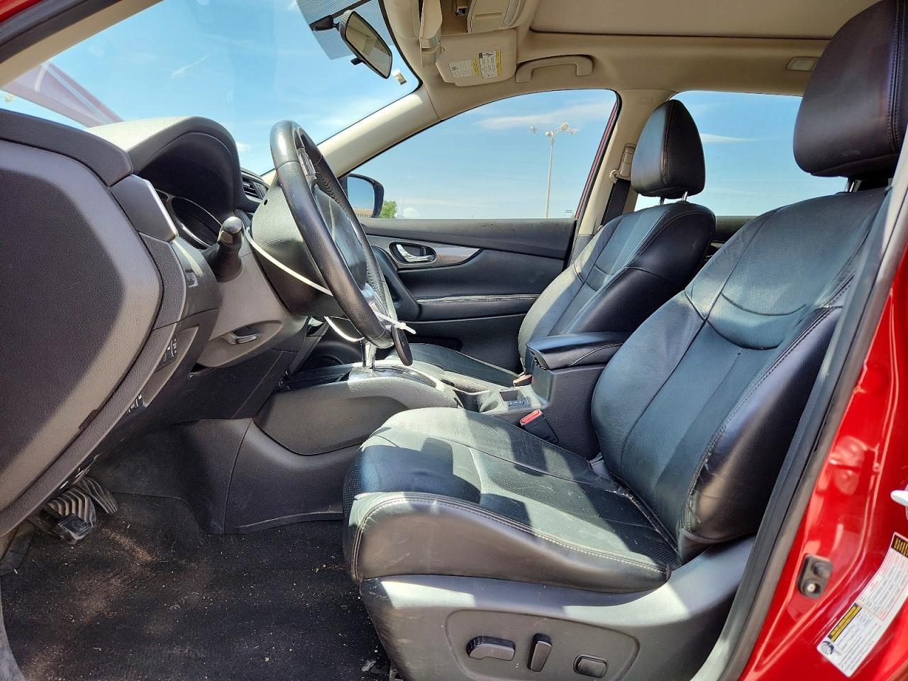 2015 Nissan Rogue Sl Red vin: 5N1AT2MV3FC839091