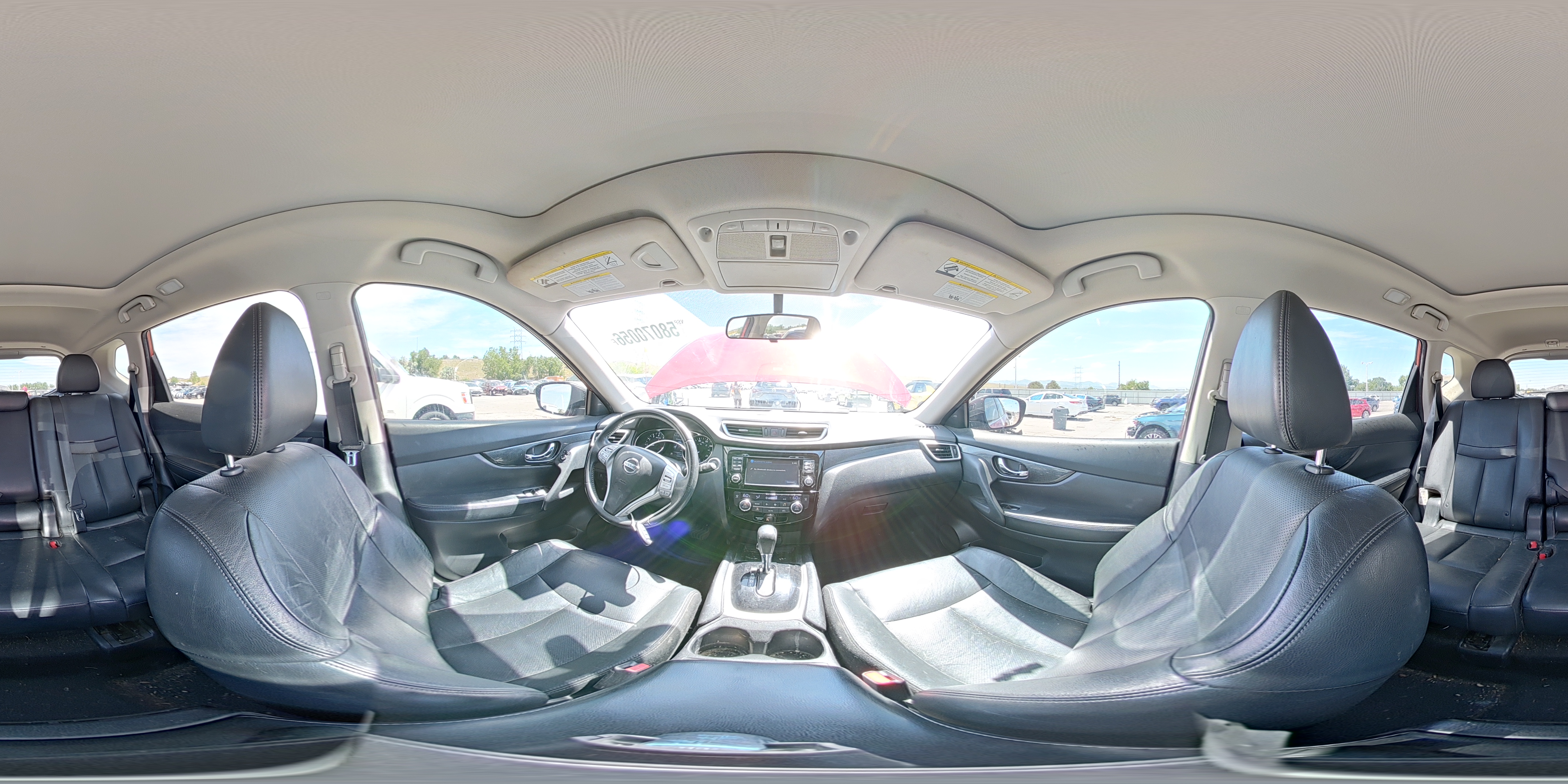 2015 Nissan Rogue Sl Red vin: 5N1AT2MV3FC839091