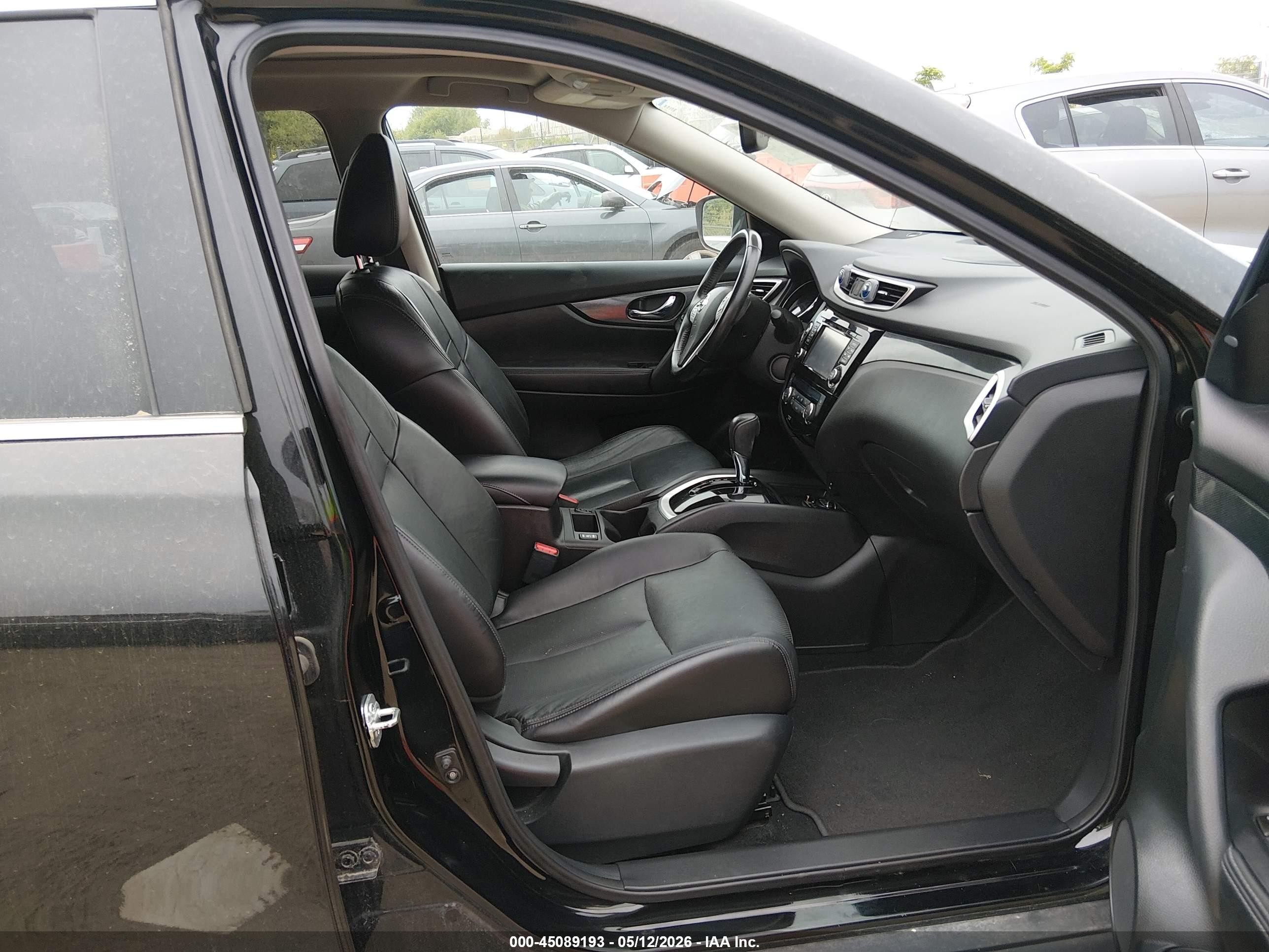 2015 Nissan Rogue Sl Black vin: 5N1AT2MV3FC841469