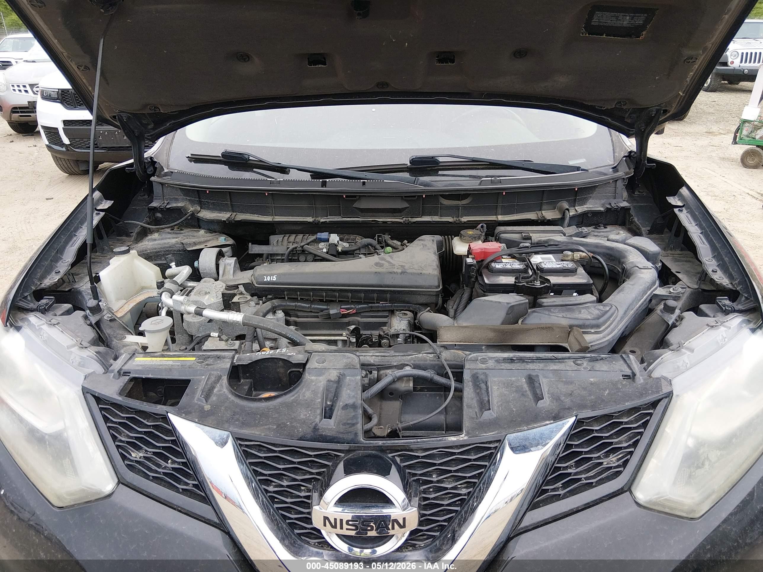 2015 Nissan Rogue Sl Black vin: 5N1AT2MV3FC841469