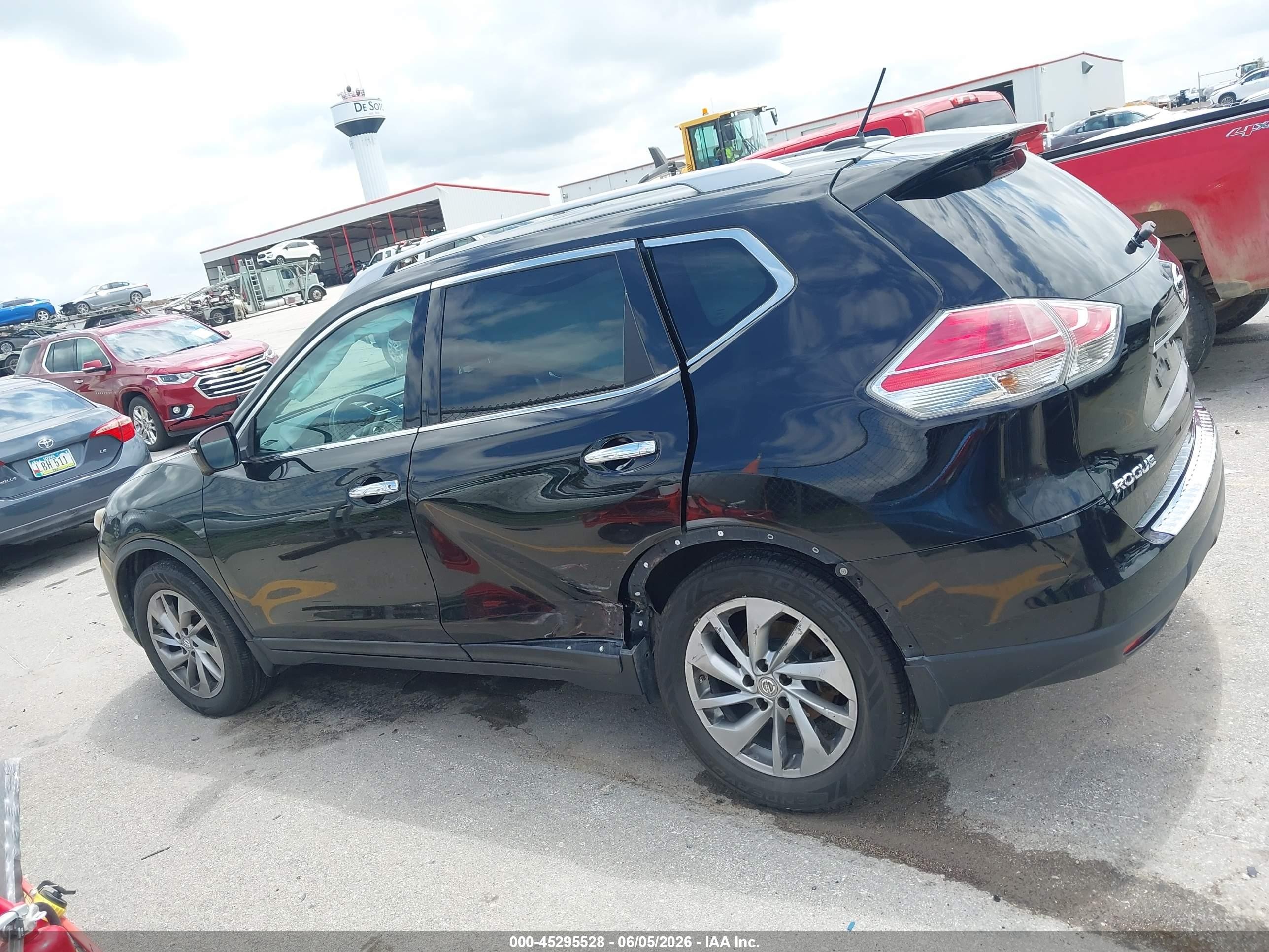 2015 Nissan Rogue Sl Черный vin: 5N1AT2MV3FC843626