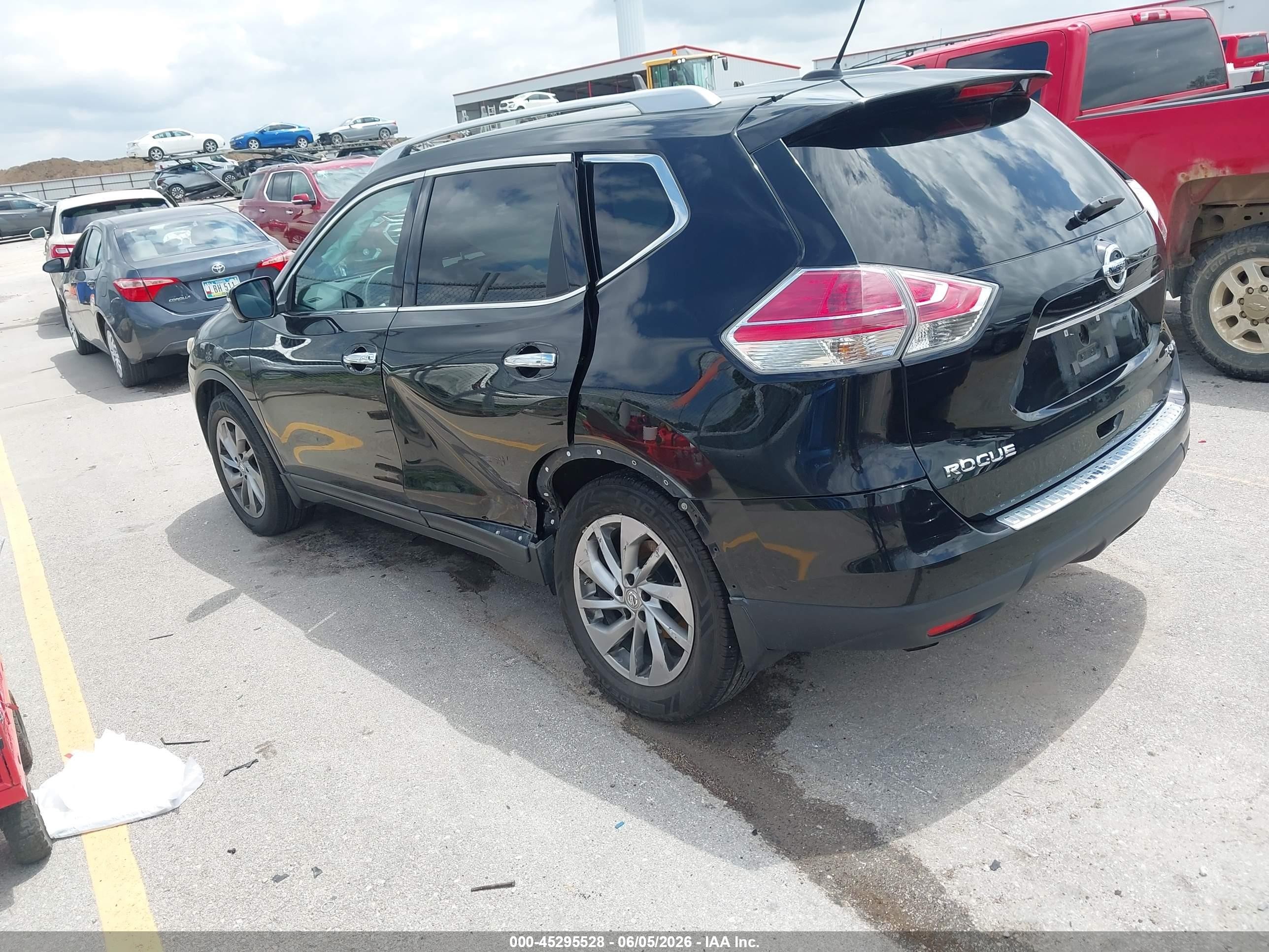 2015 Nissan Rogue Sl Черный vin: 5N1AT2MV3FC843626