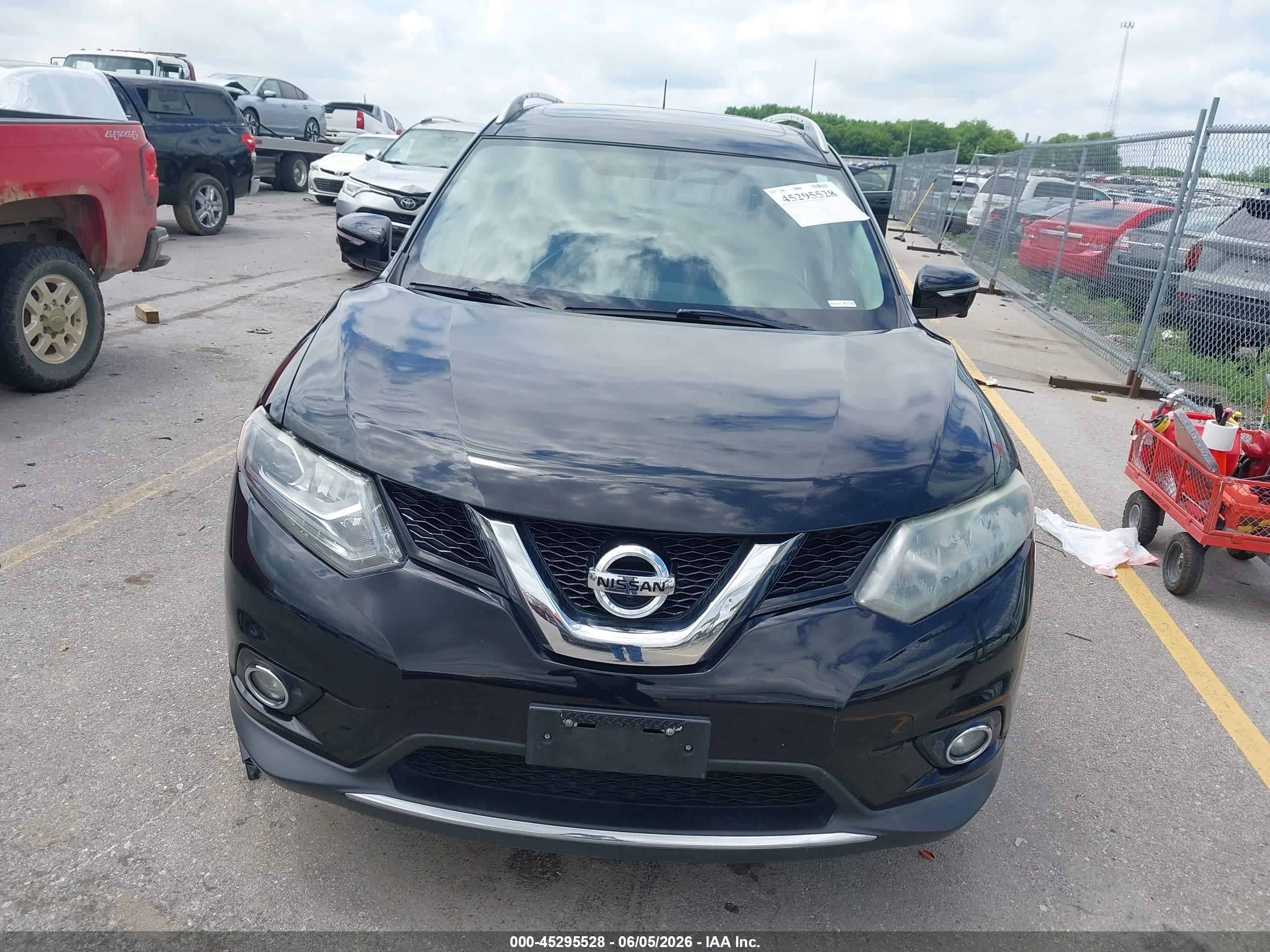 2015 Nissan Rogue Sl Черный vin: 5N1AT2MV3FC843626