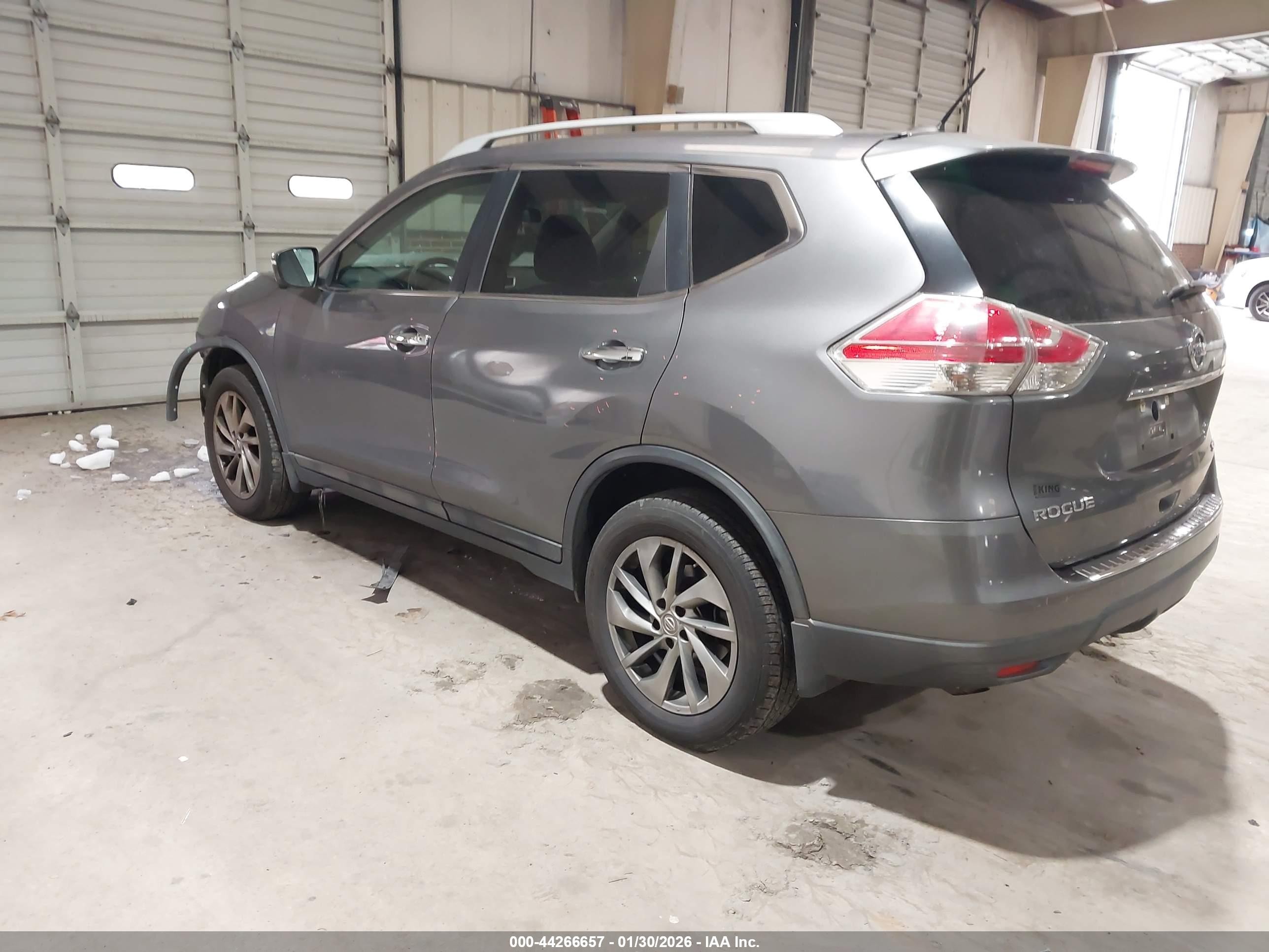 2015 Nissan Rogue Sl Gray vin: 5N1AT2MV3FC845750