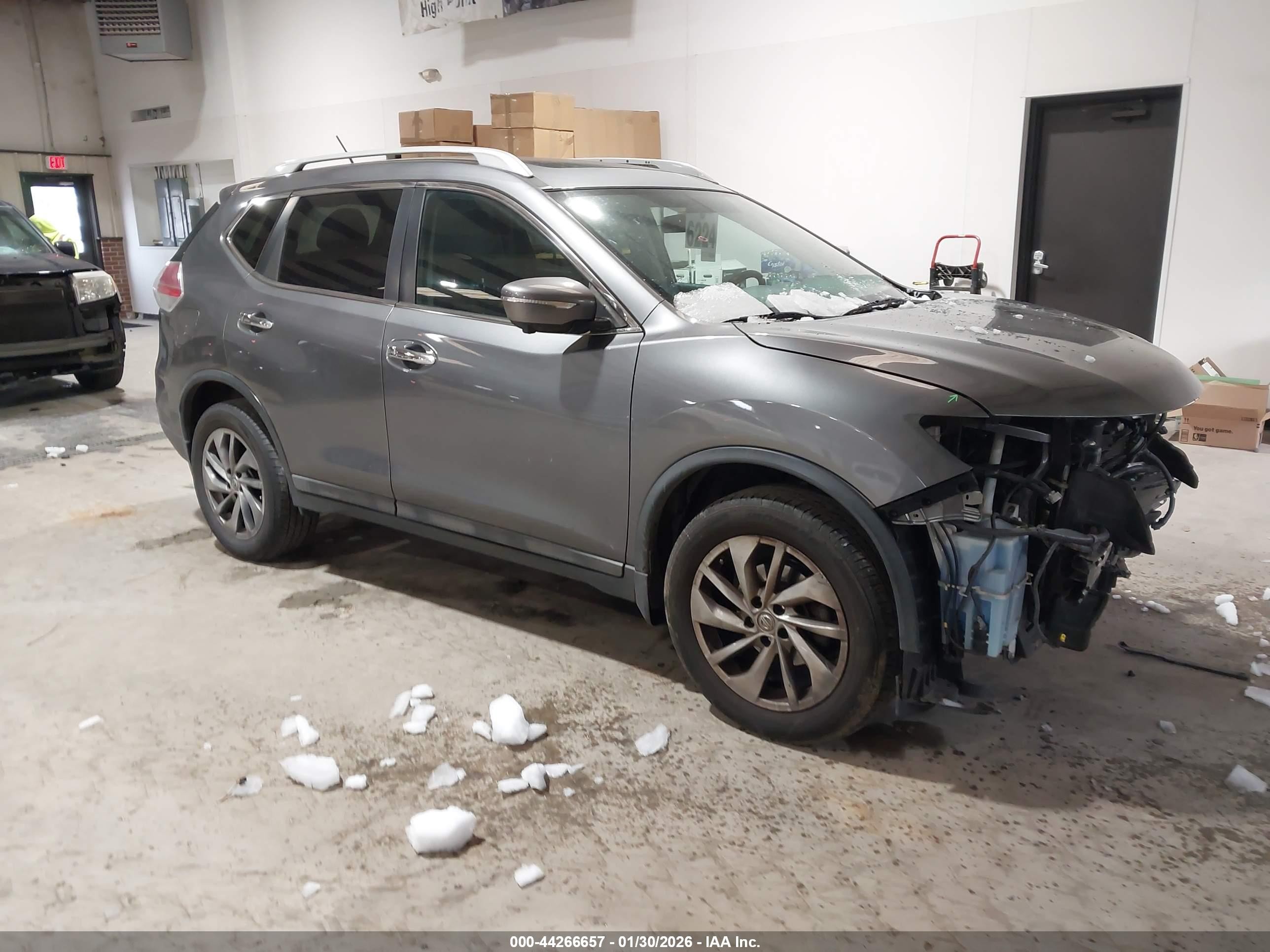 2015 Nissan Rogue Sl Gray vin: 5N1AT2MV3FC845750
