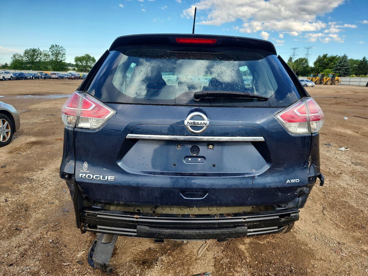 2015 Nissan Rogue S Blue vin: 5N1AT2MV3FC849670