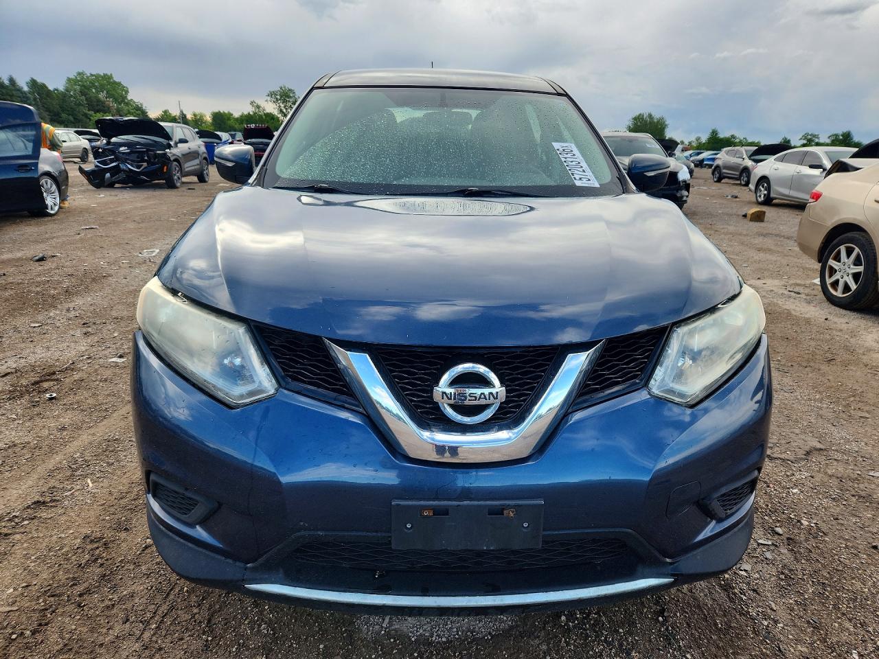 2015 Nissan Rogue S Blue vin: 5N1AT2MV3FC849670