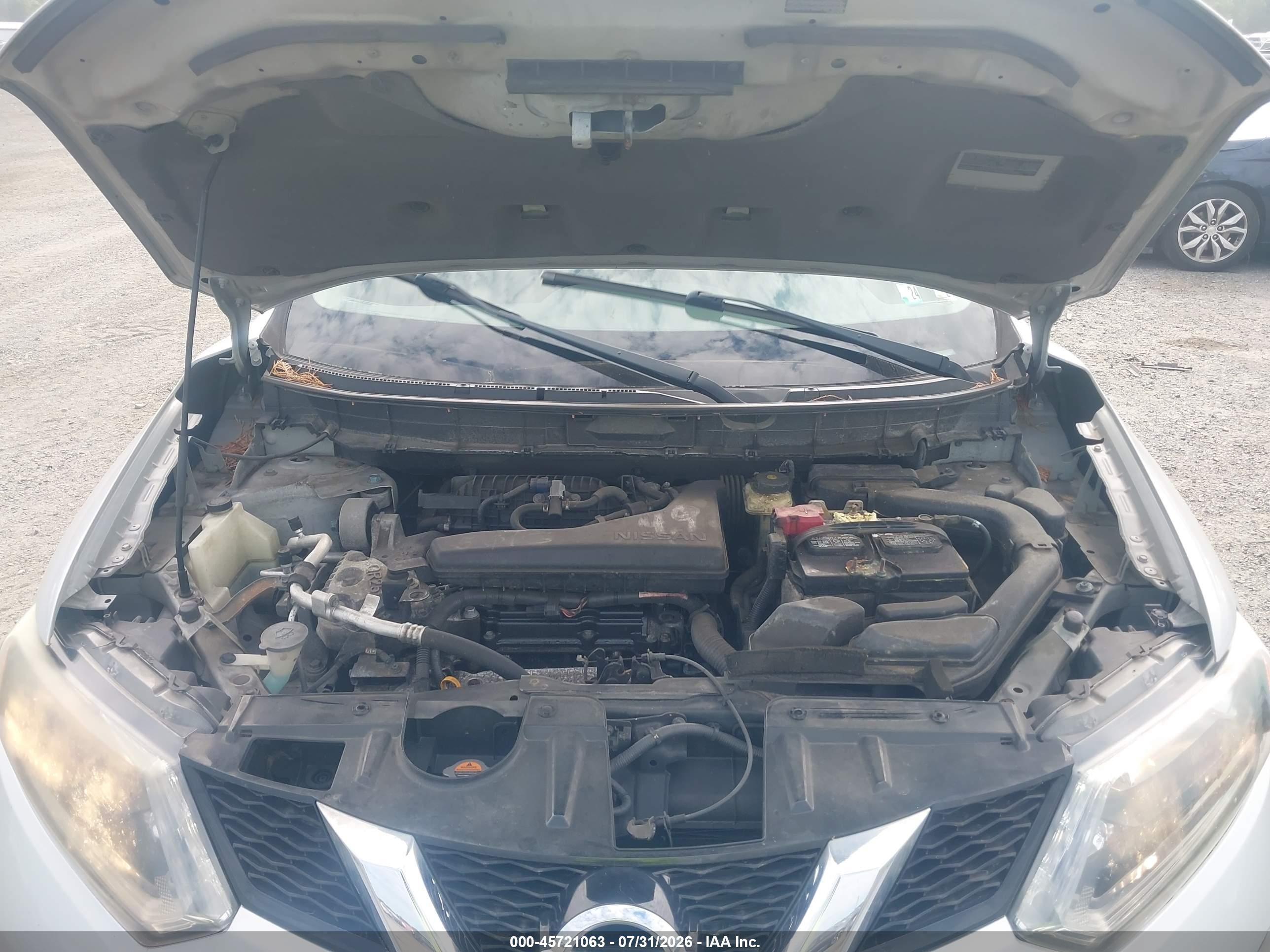 2015 Nissan Rogue Sv Silver vin: 5N1AT2MV3FC852858