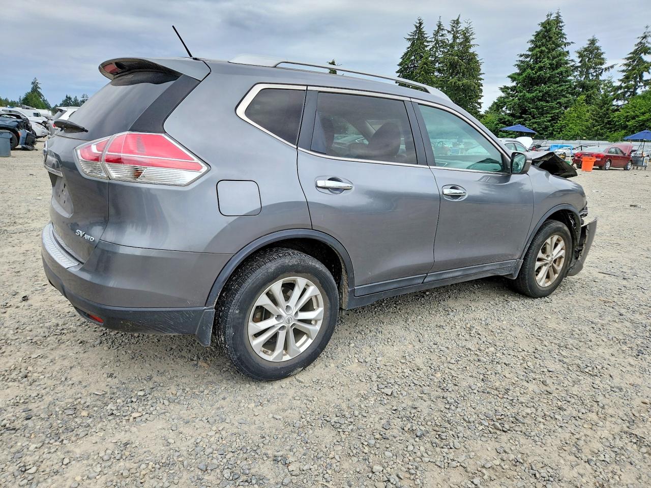 2015 Nissan Rogue Sv Gray vin: 5N1AT2MV3FC854979