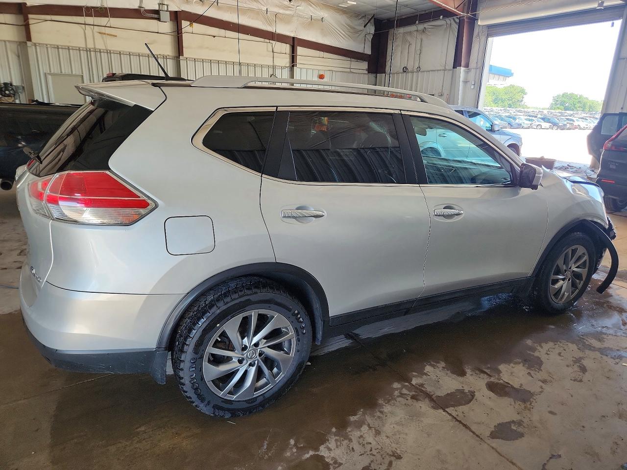 2015 Nissan Rogue Sl Silver vin: 5N1AT2MV3FC866355