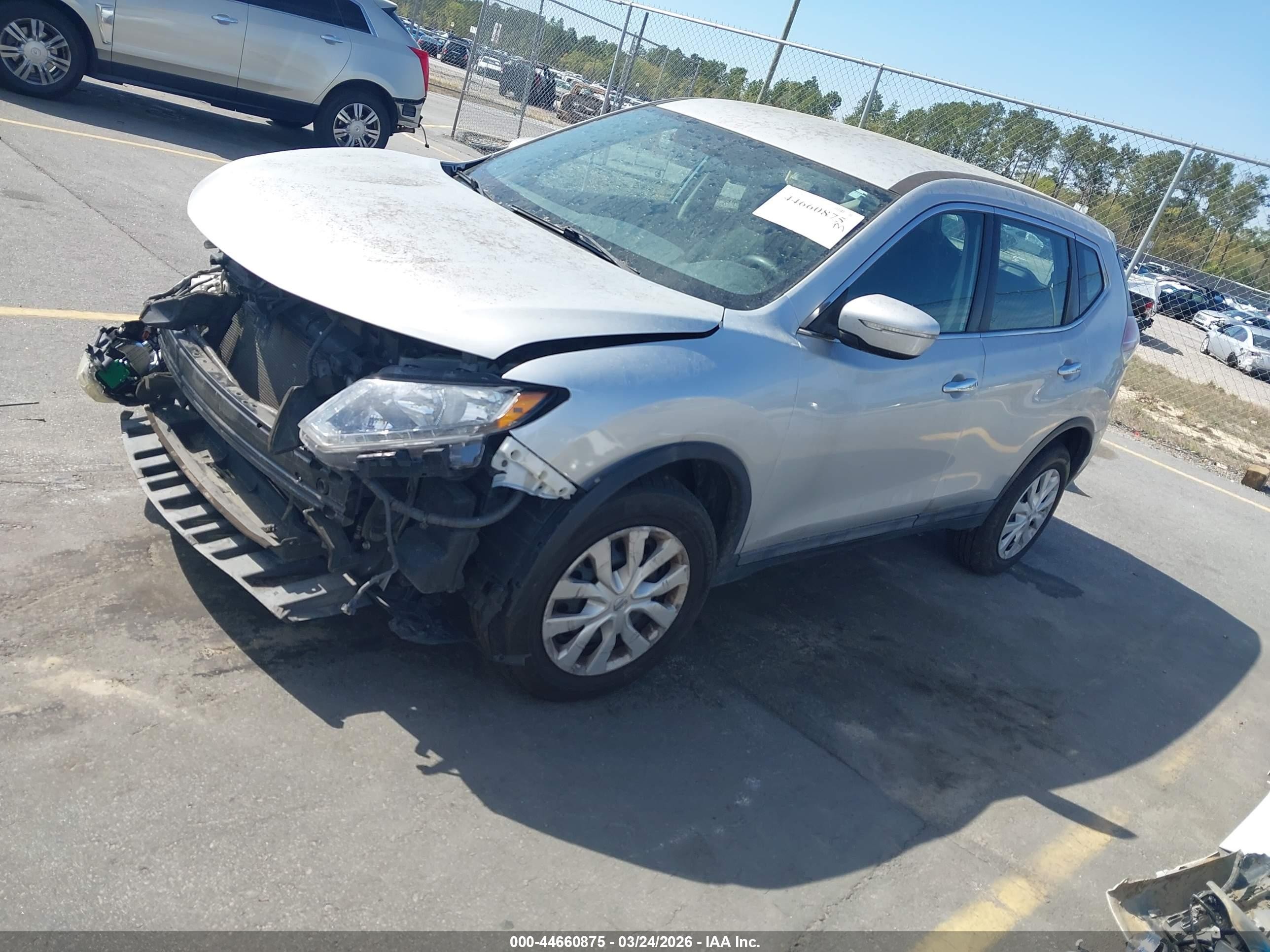 2015 Nissan Rogue S/sl/sv Silver vin: 5N1AT2MV3FC870390