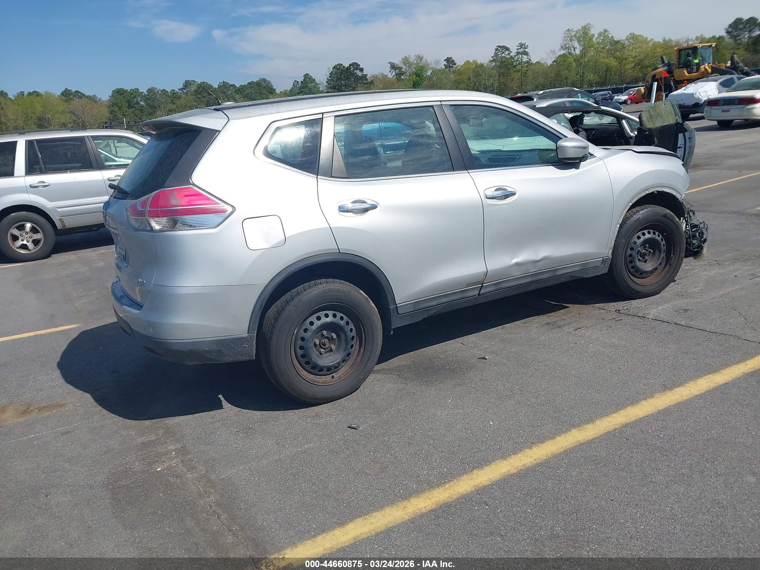 2015 Nissan Rogue S/sl/sv Silver vin: 5N1AT2MV3FC870390