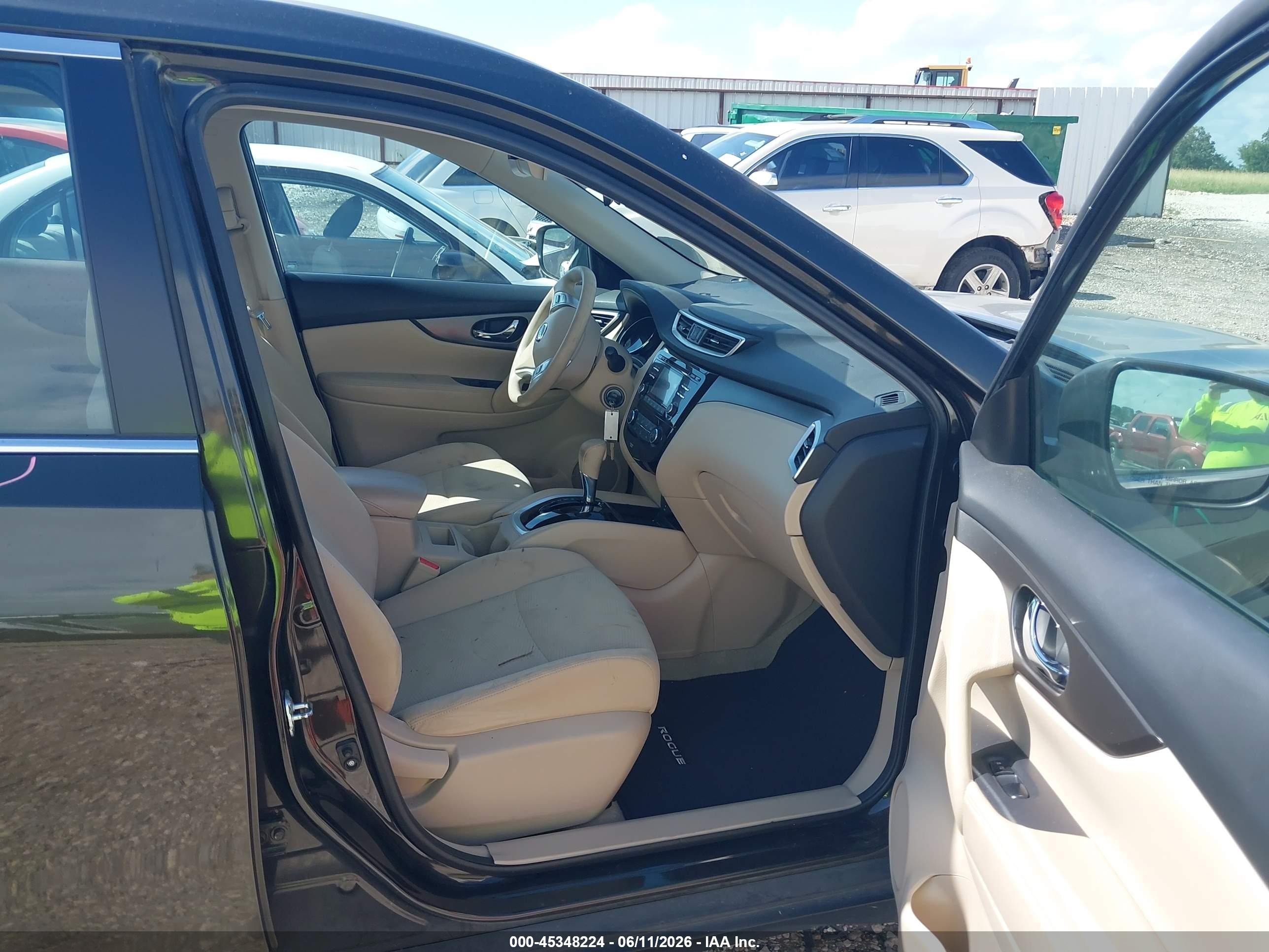 2015 Nissan Rogue S Gray vin: 5N1AT2MV3FC872642