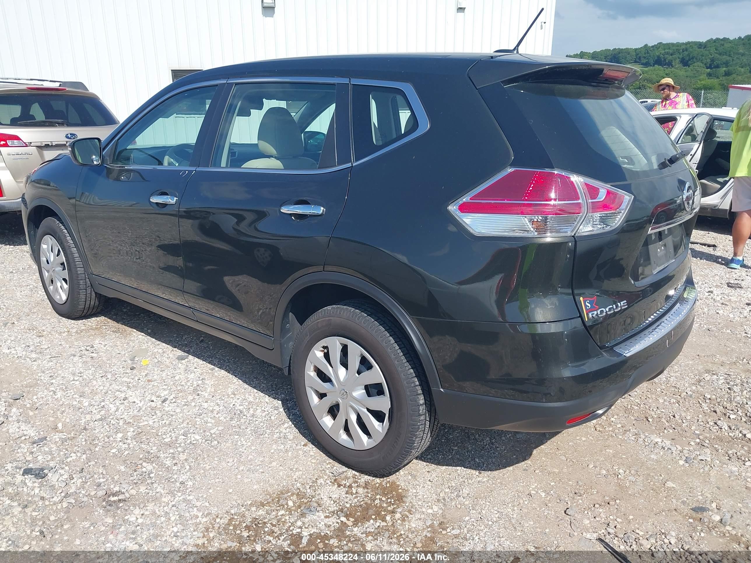 2015 Nissan Rogue S Gray vin: 5N1AT2MV3FC872642