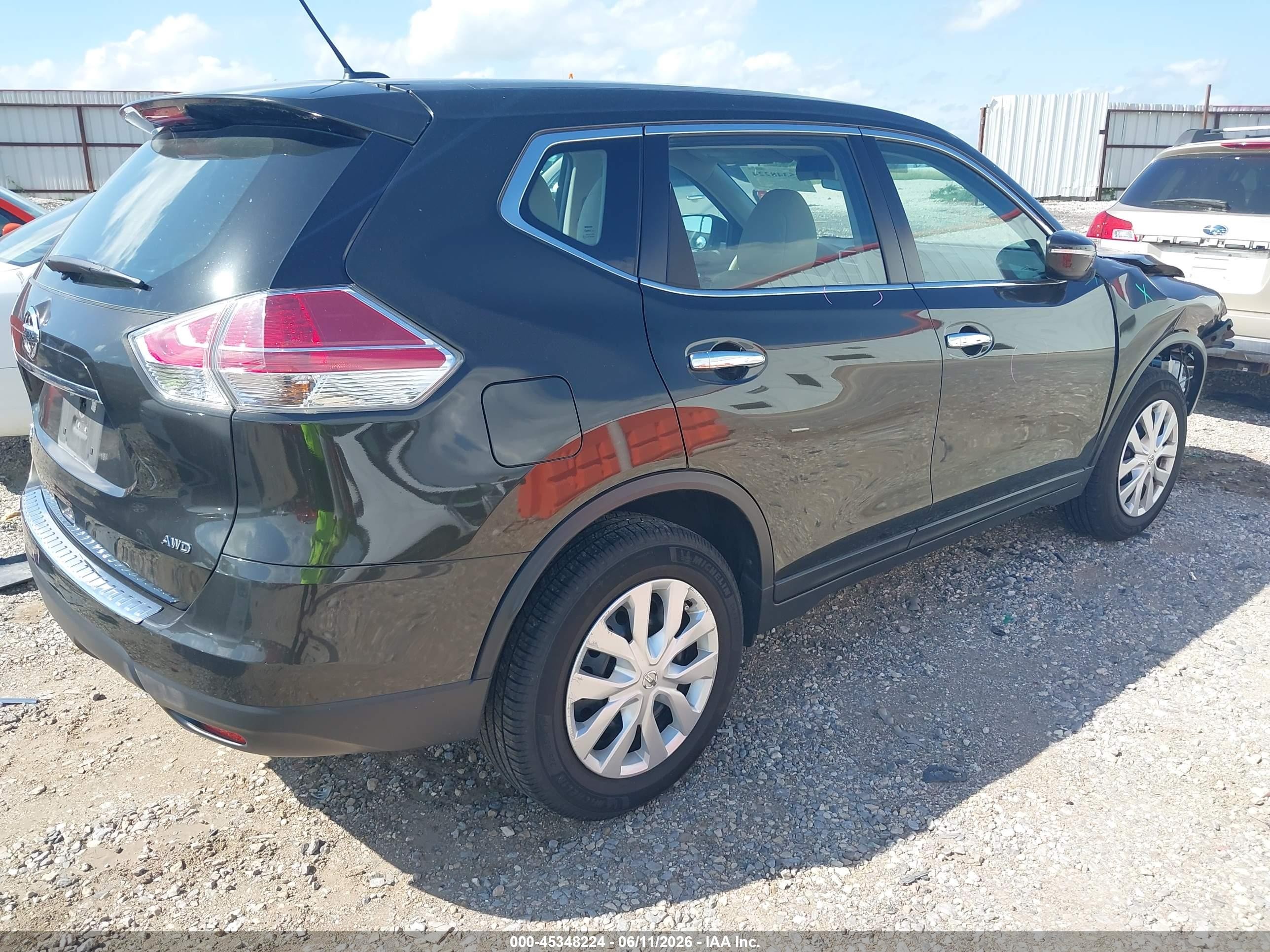2015 Nissan Rogue S Gray vin: 5N1AT2MV3FC872642