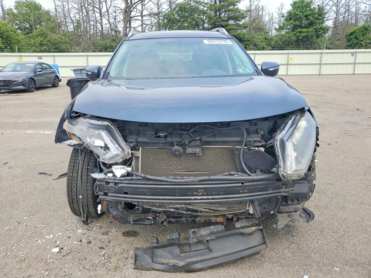 2015 Nissan Rogue Sv Blue vin: 5N1AT2MV3FC872950