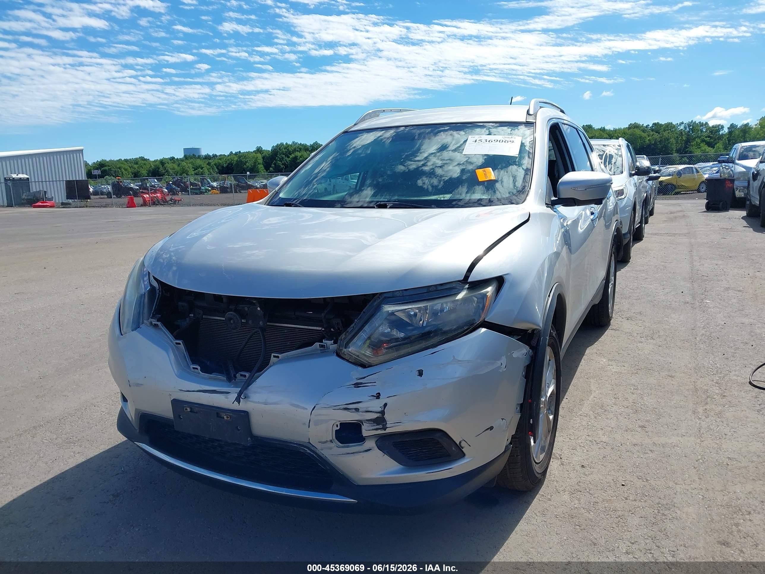 2015 Nissan Rogue Sv White vin: 5N1AT2MV3FC875668