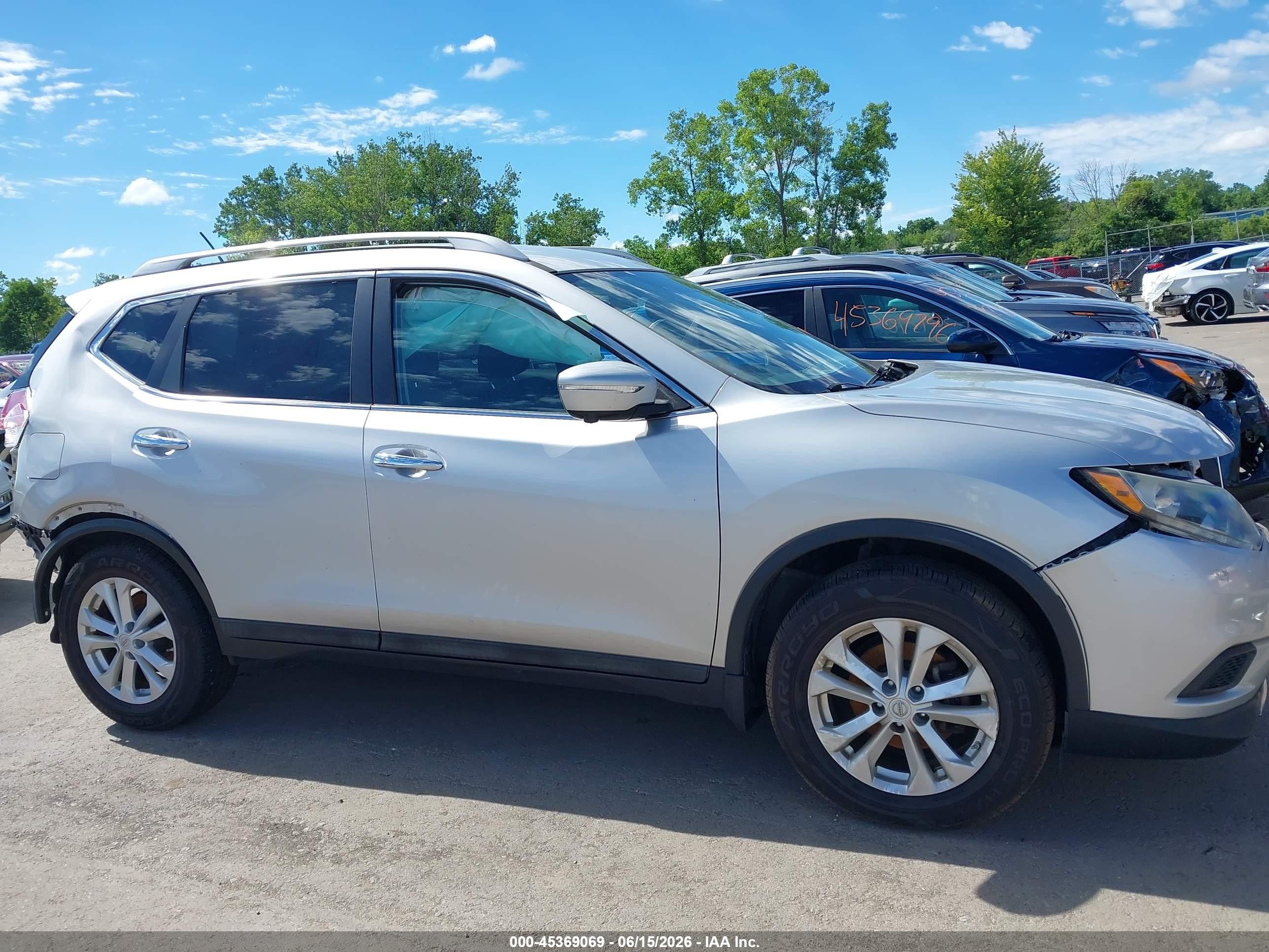 2015 Nissan Rogue Sv White vin: 5N1AT2MV3FC875668