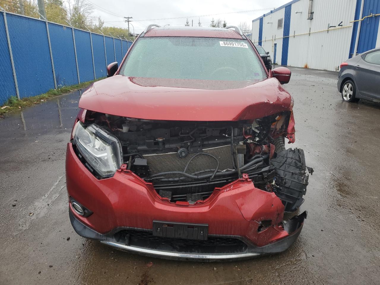 2015 Nissan Rogue S Red vin: 5N1AT2MV3FC881938